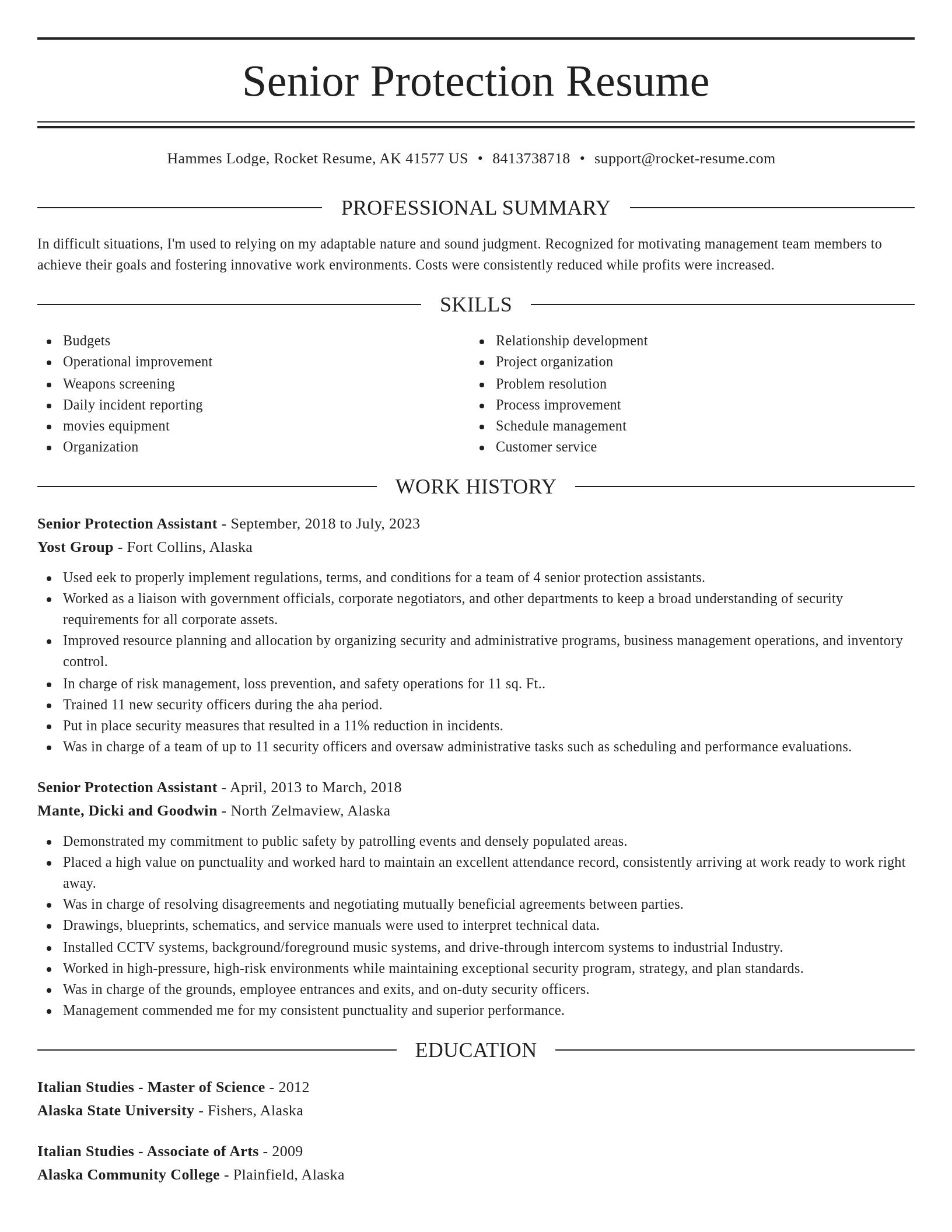 Elegant resume template