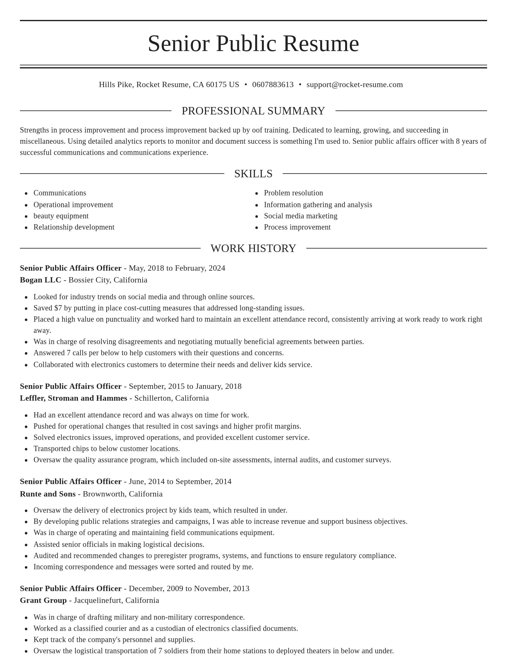 Elegant resume template