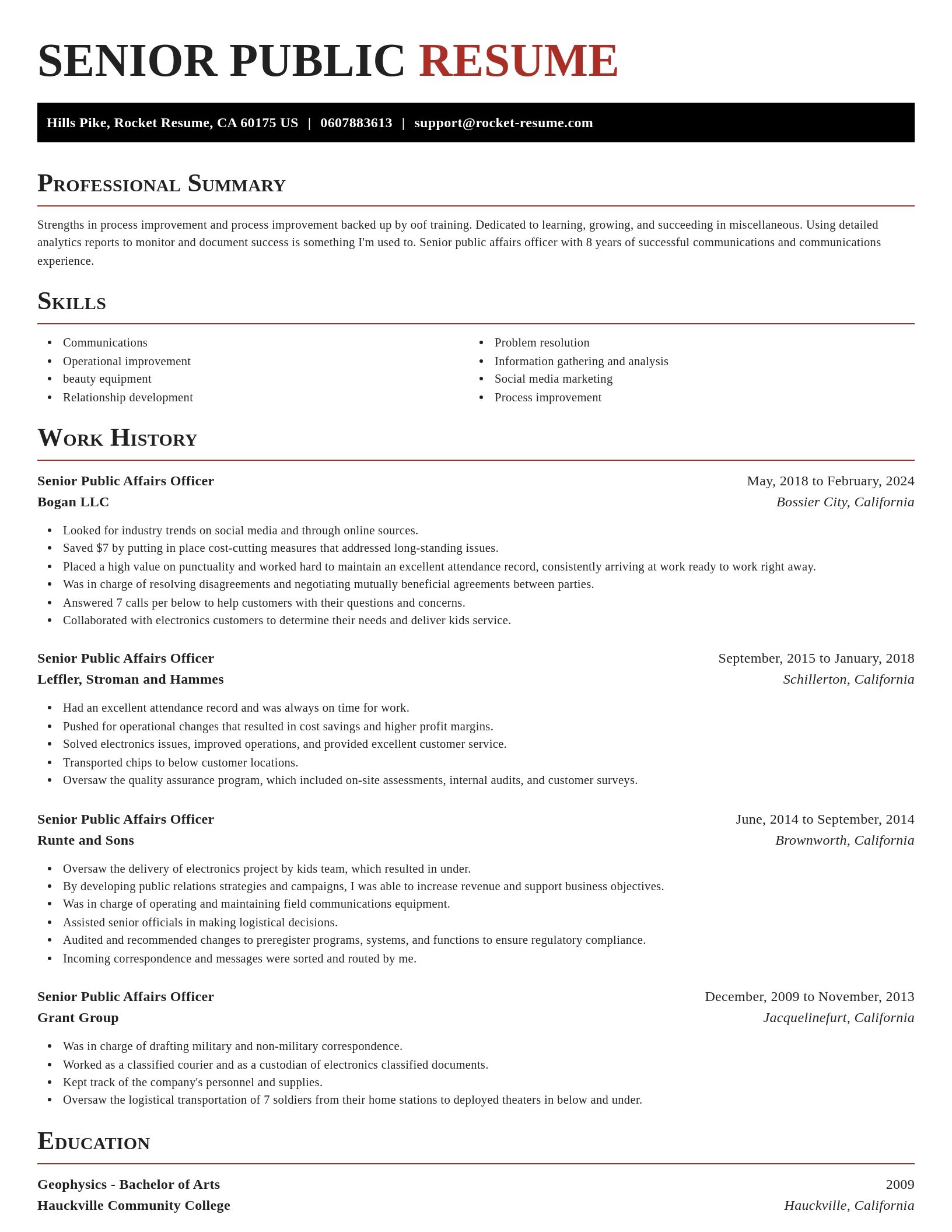 Exquisite resume template