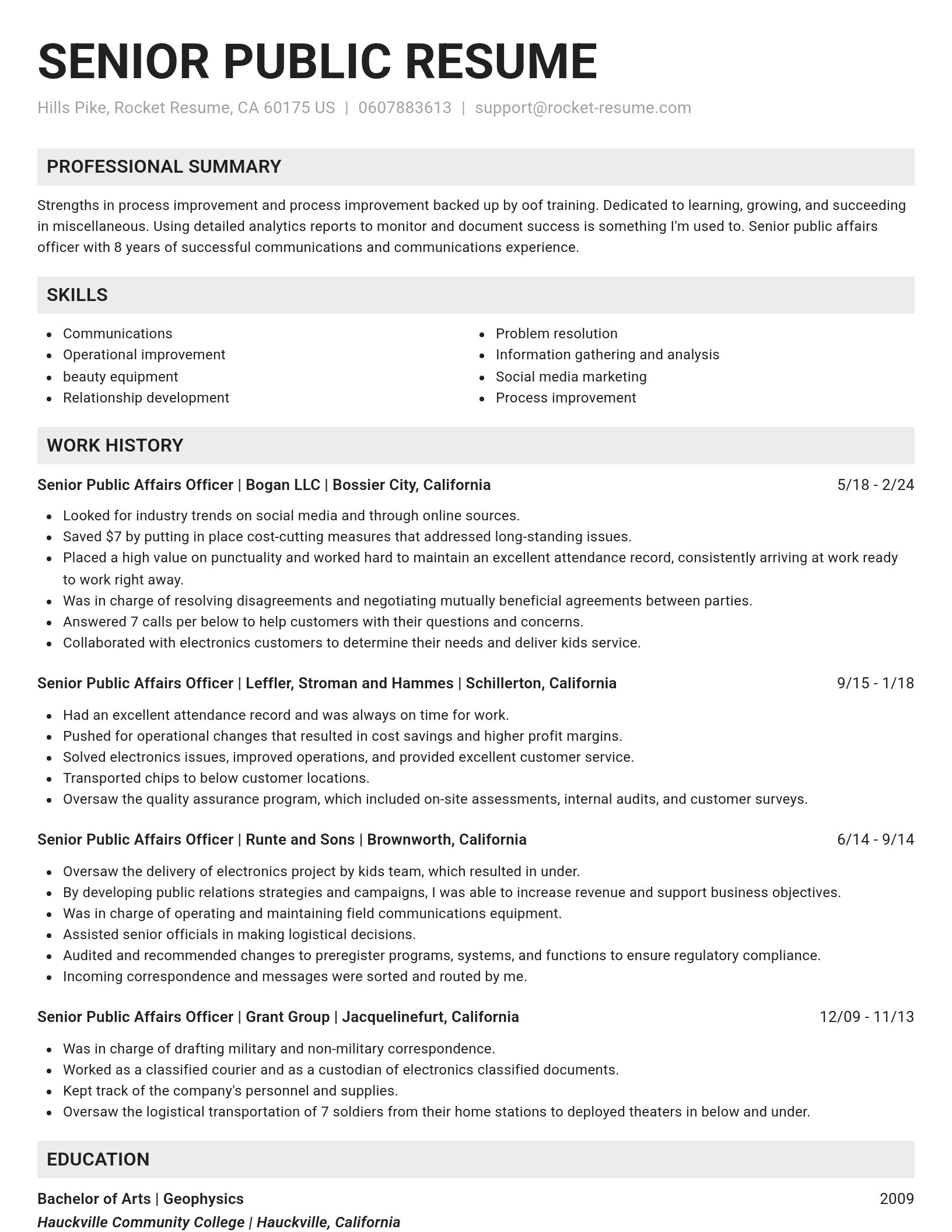 Genius resume template