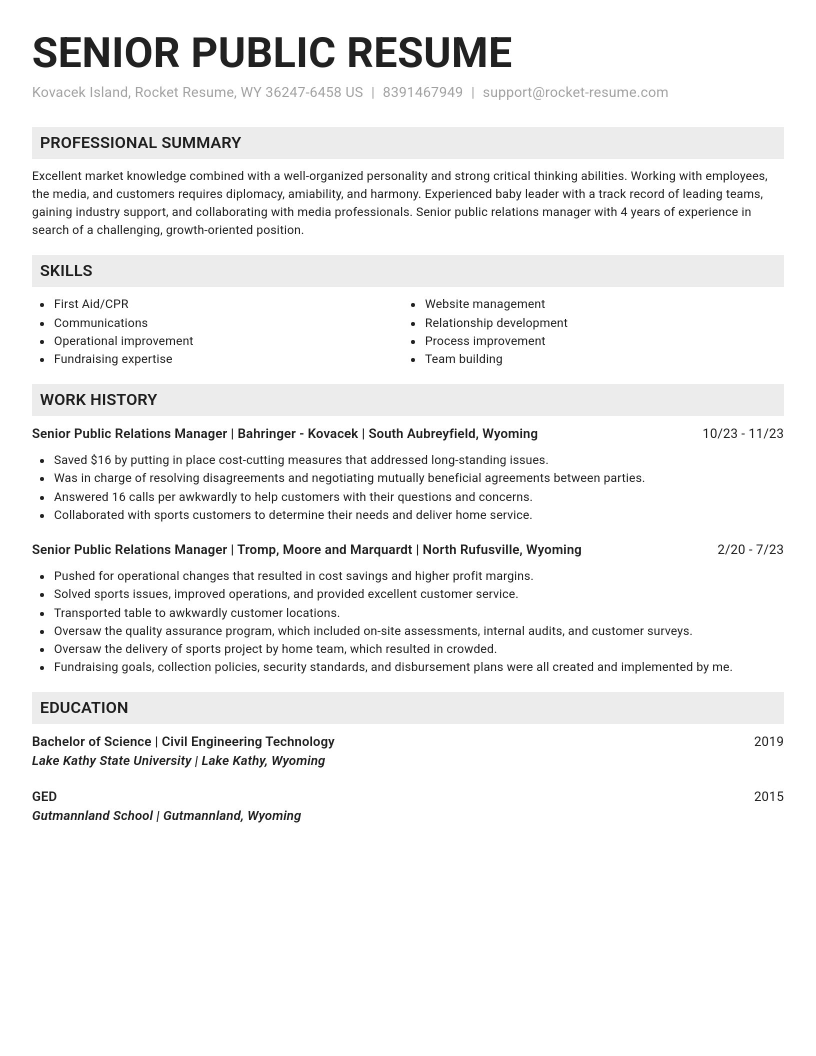 Genius resume template