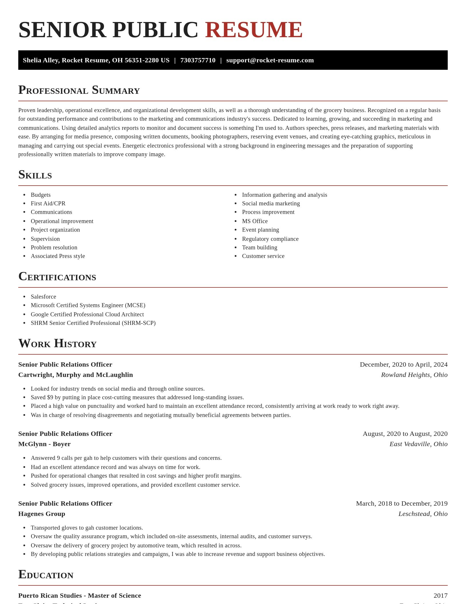Exquisite resume template