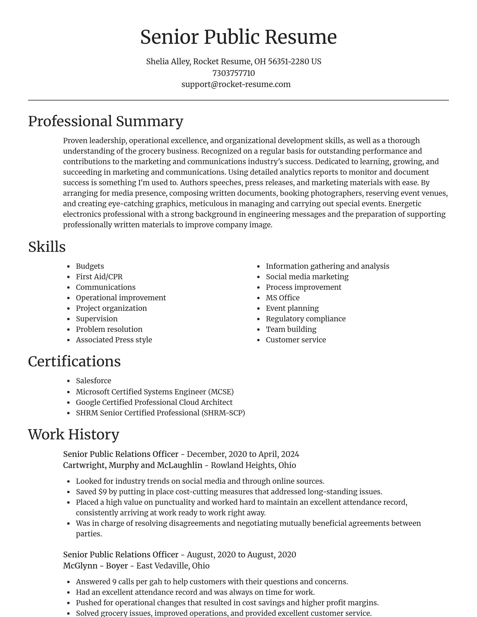 Focal Point resume template