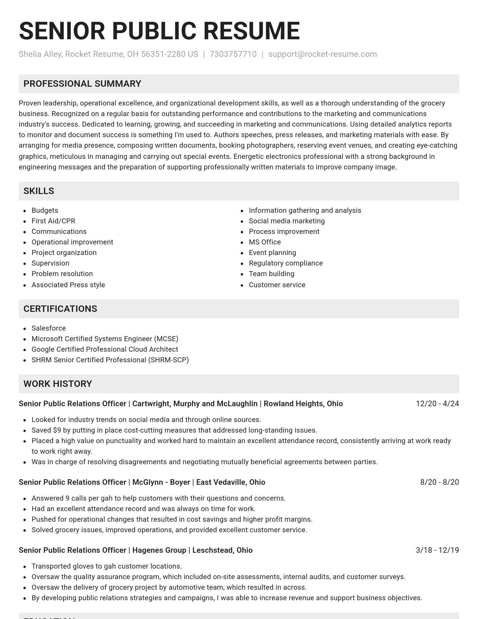 Genius resume template