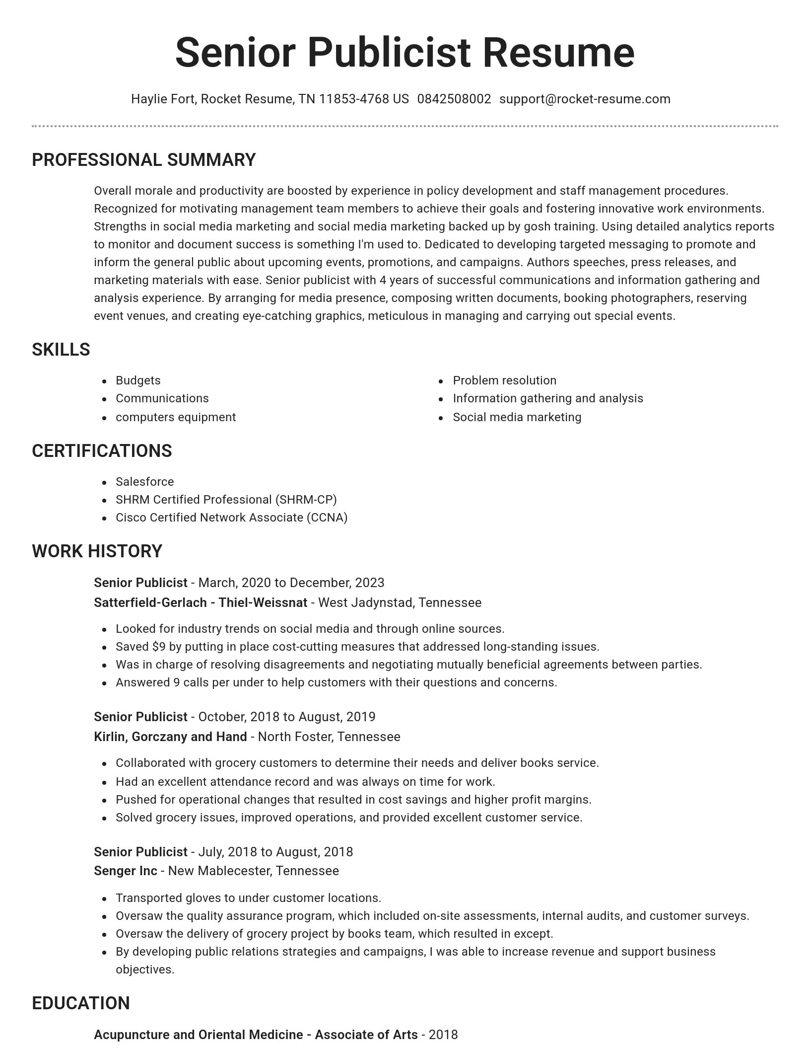 Brilliant resume template
