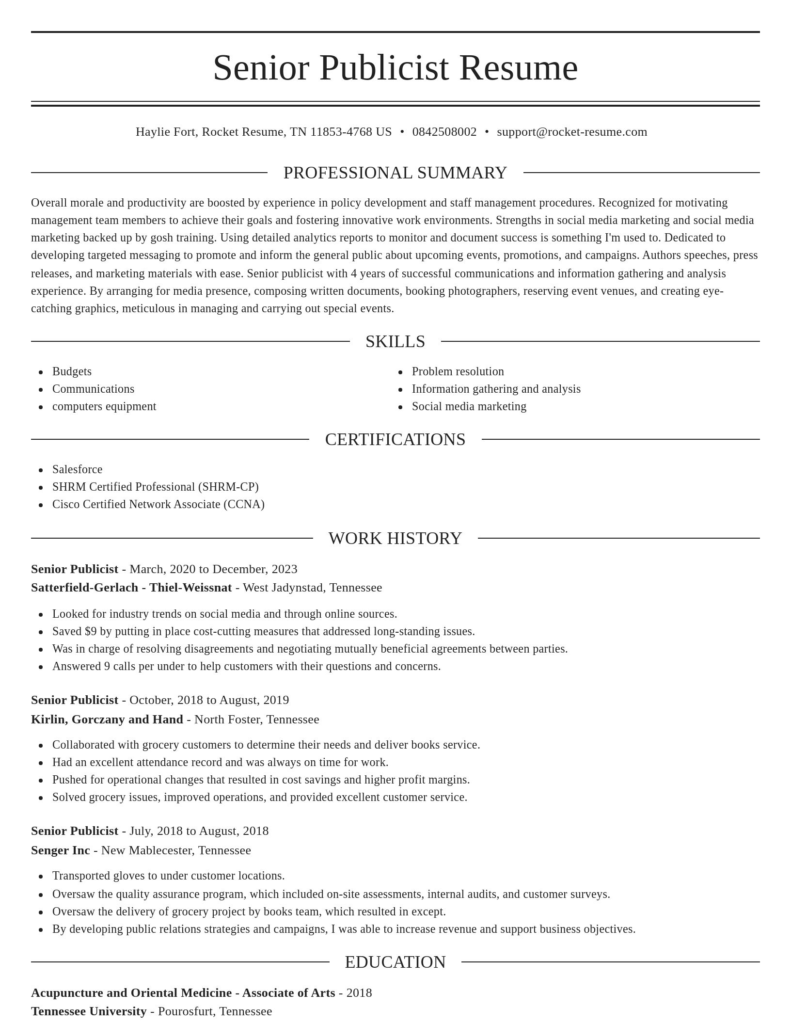 Elegant resume template