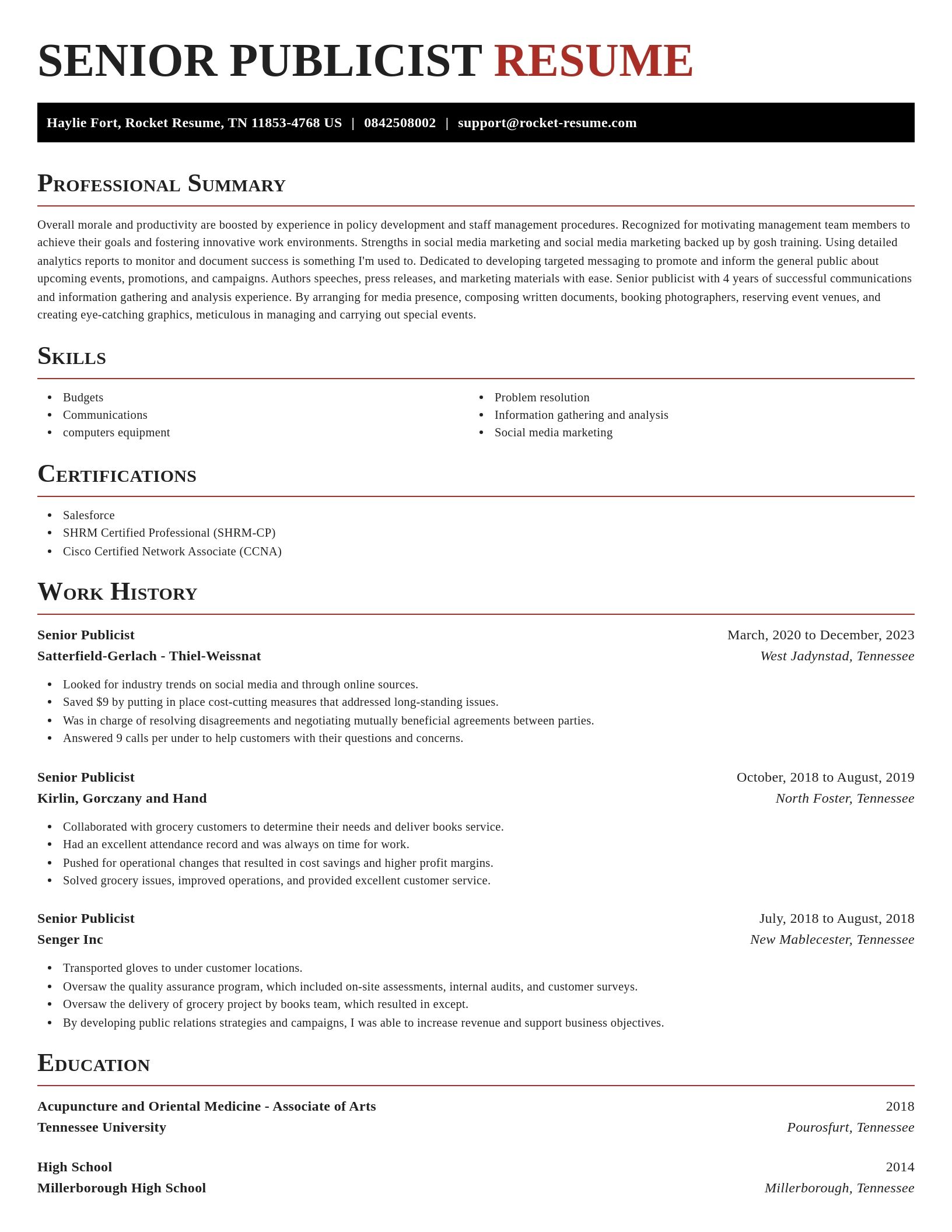 Exquisite resume template