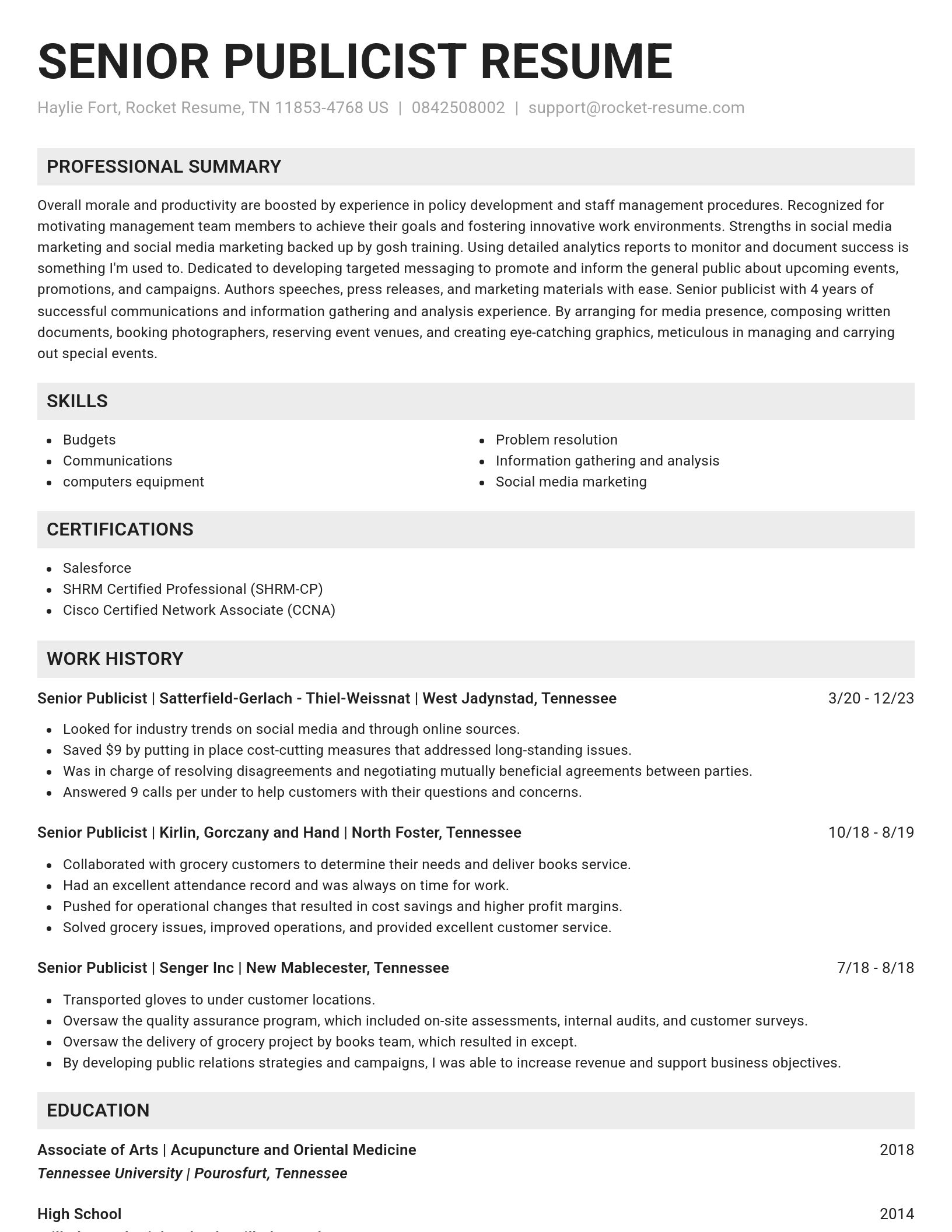 Genius resume template