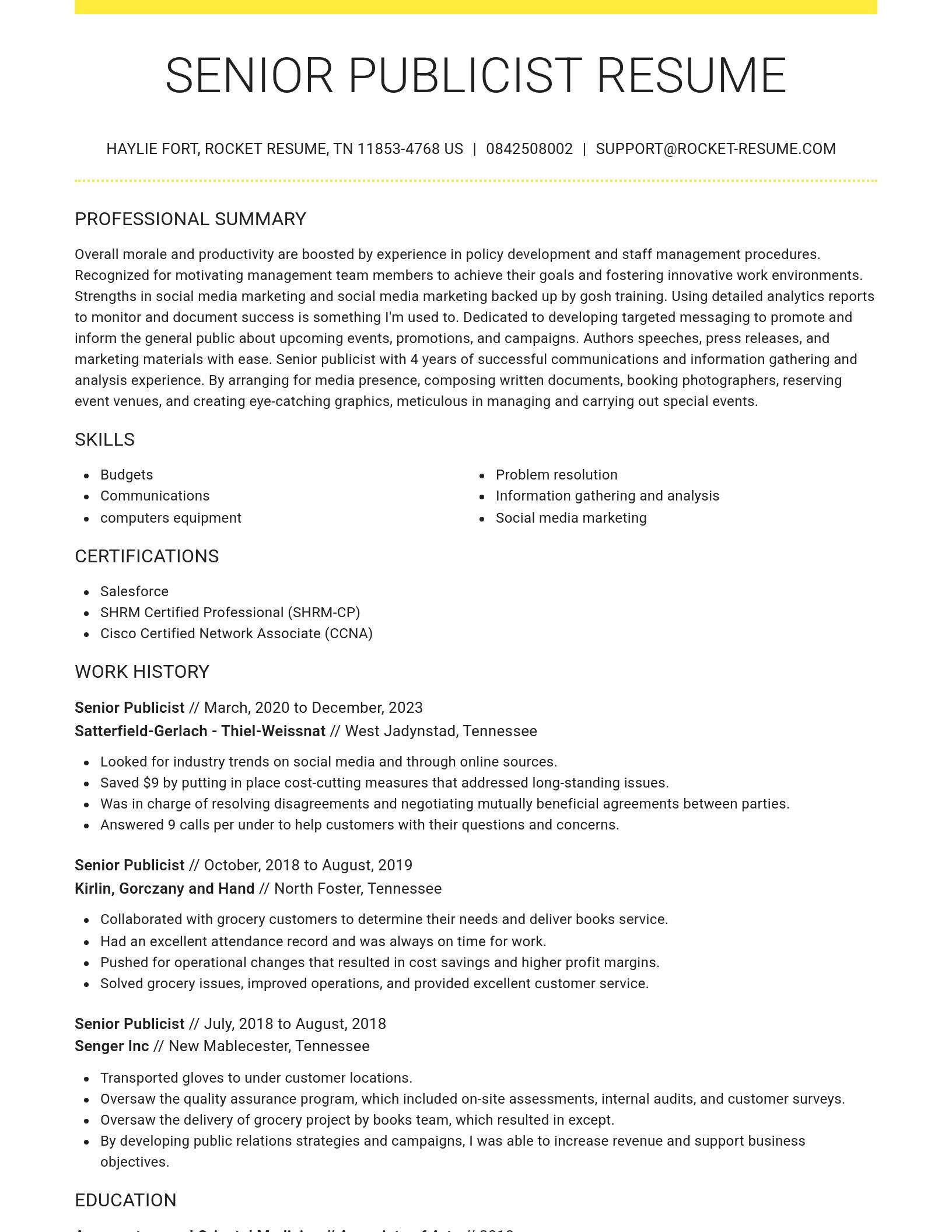 Grand resume template