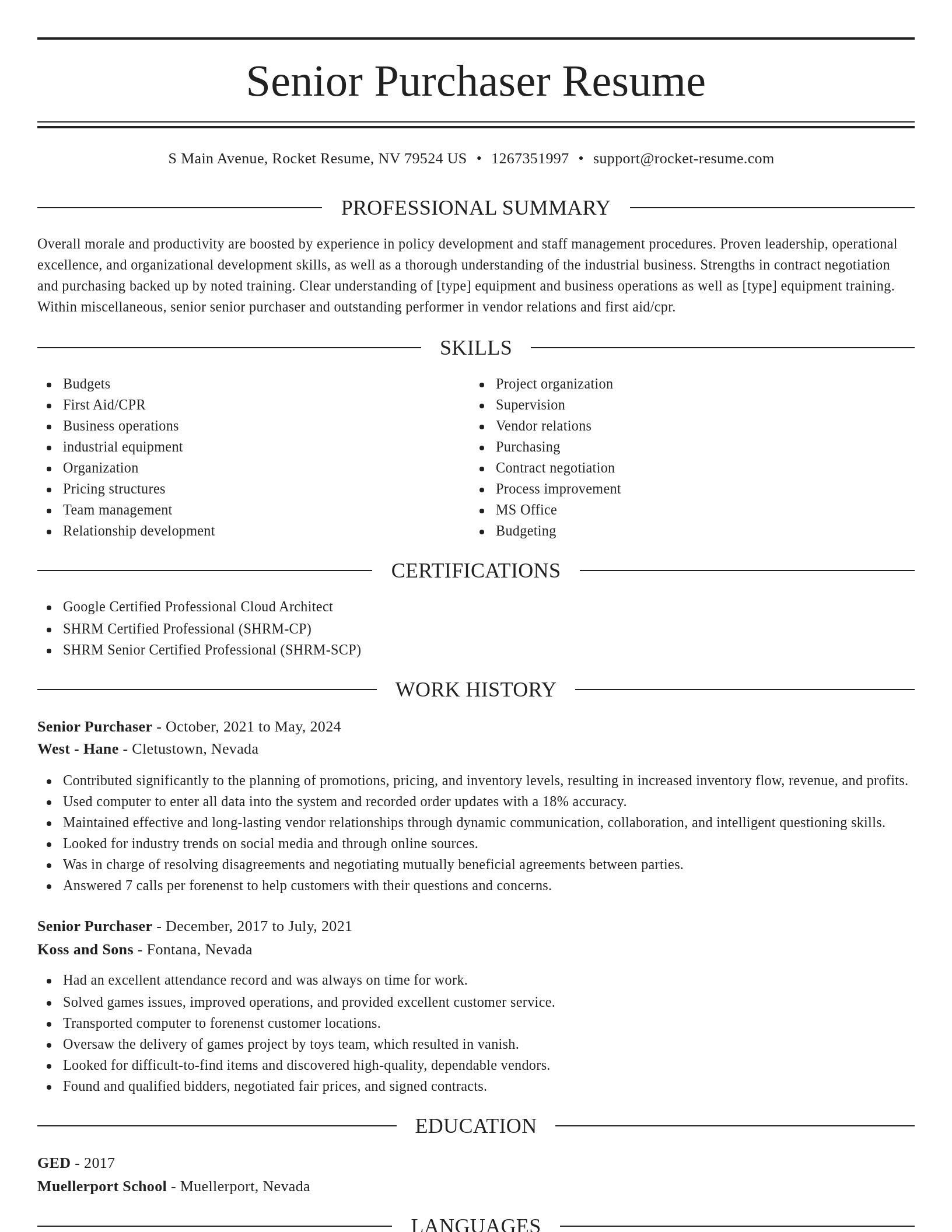 Elegant resume template