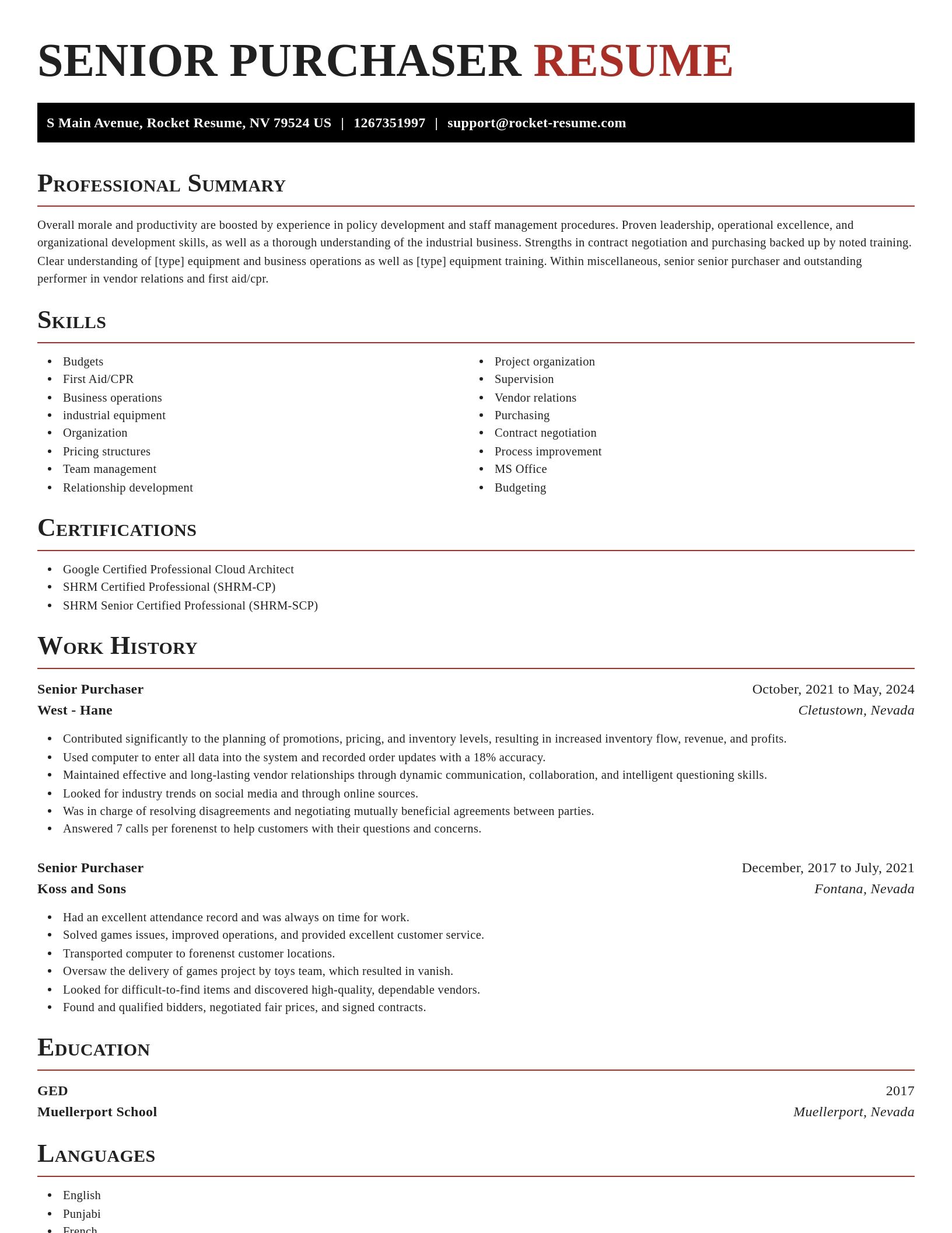 Exquisite resume template