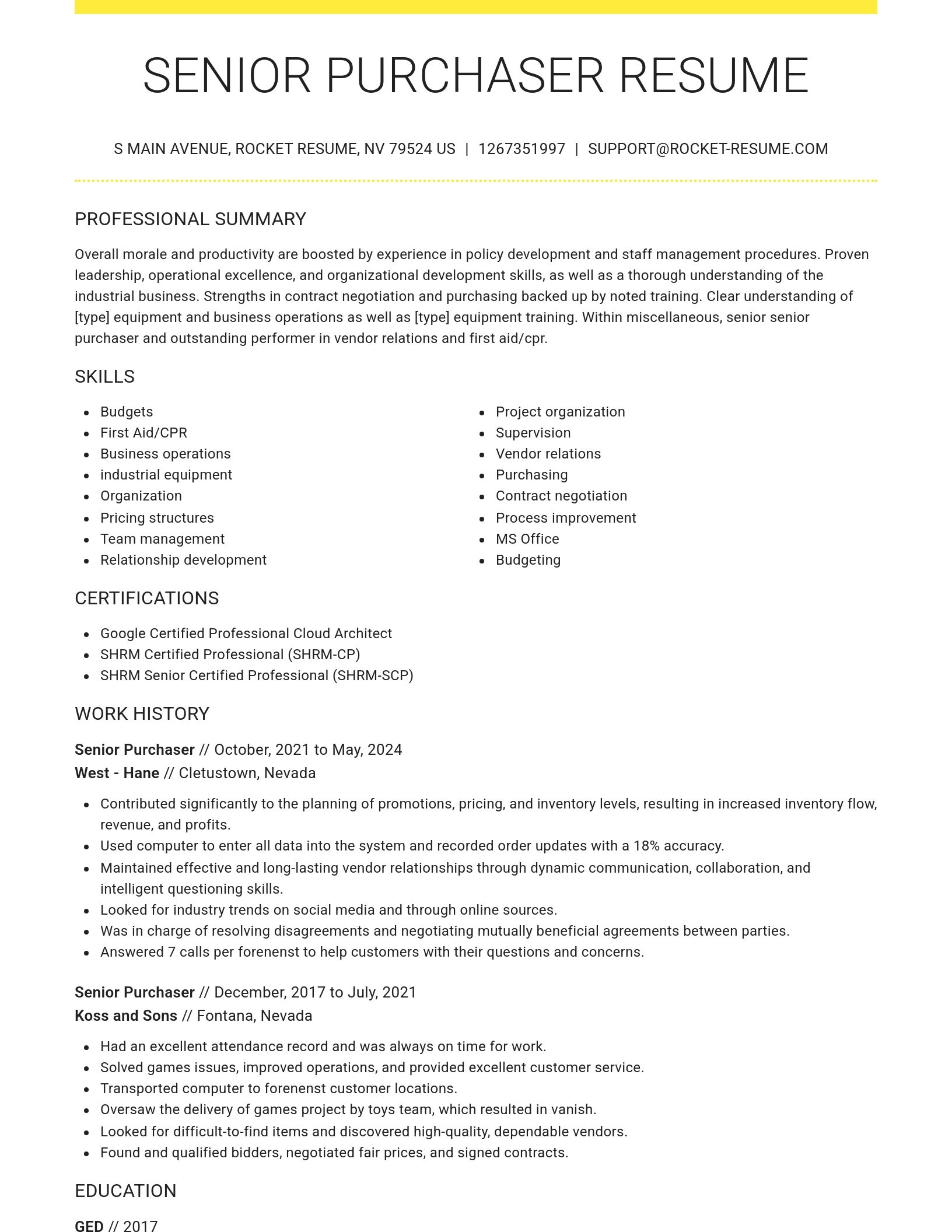 Grand resume template