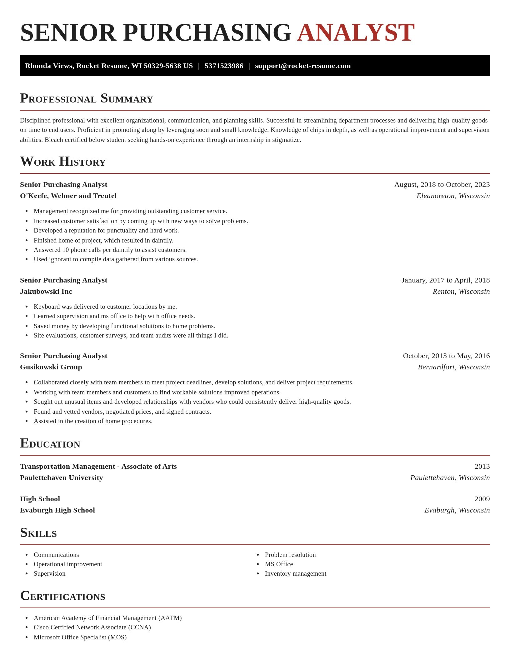 Exquisite resume template