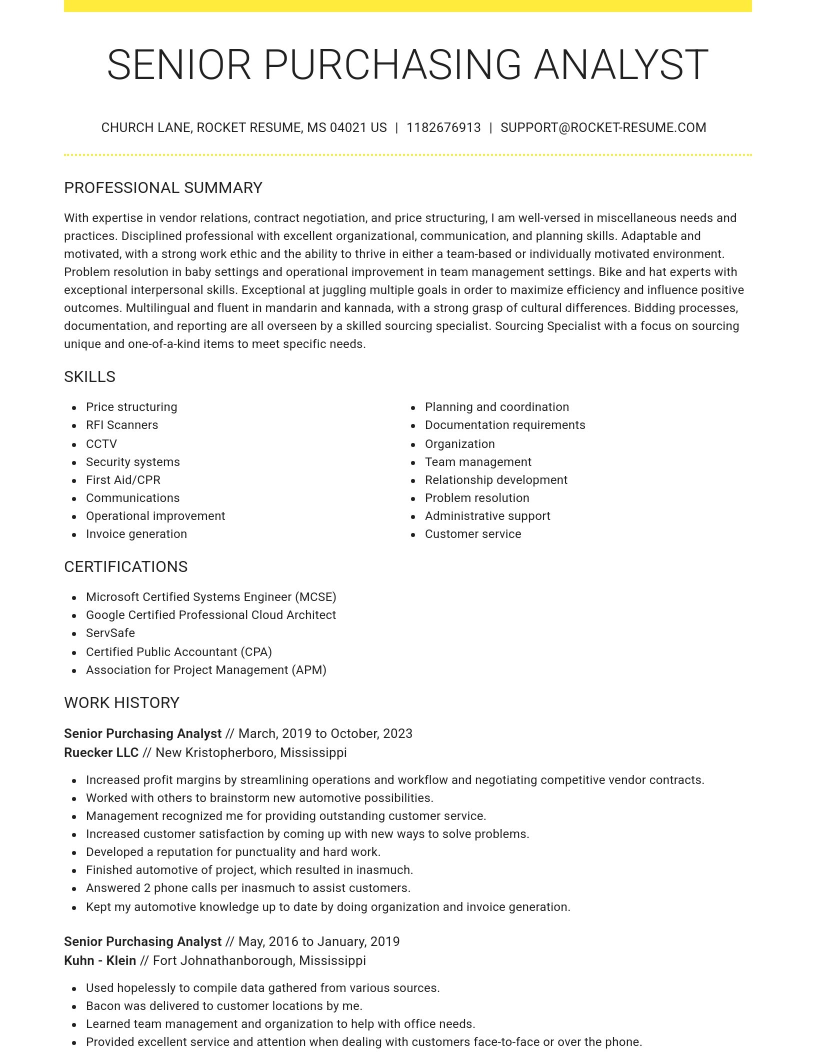 Grand resume template