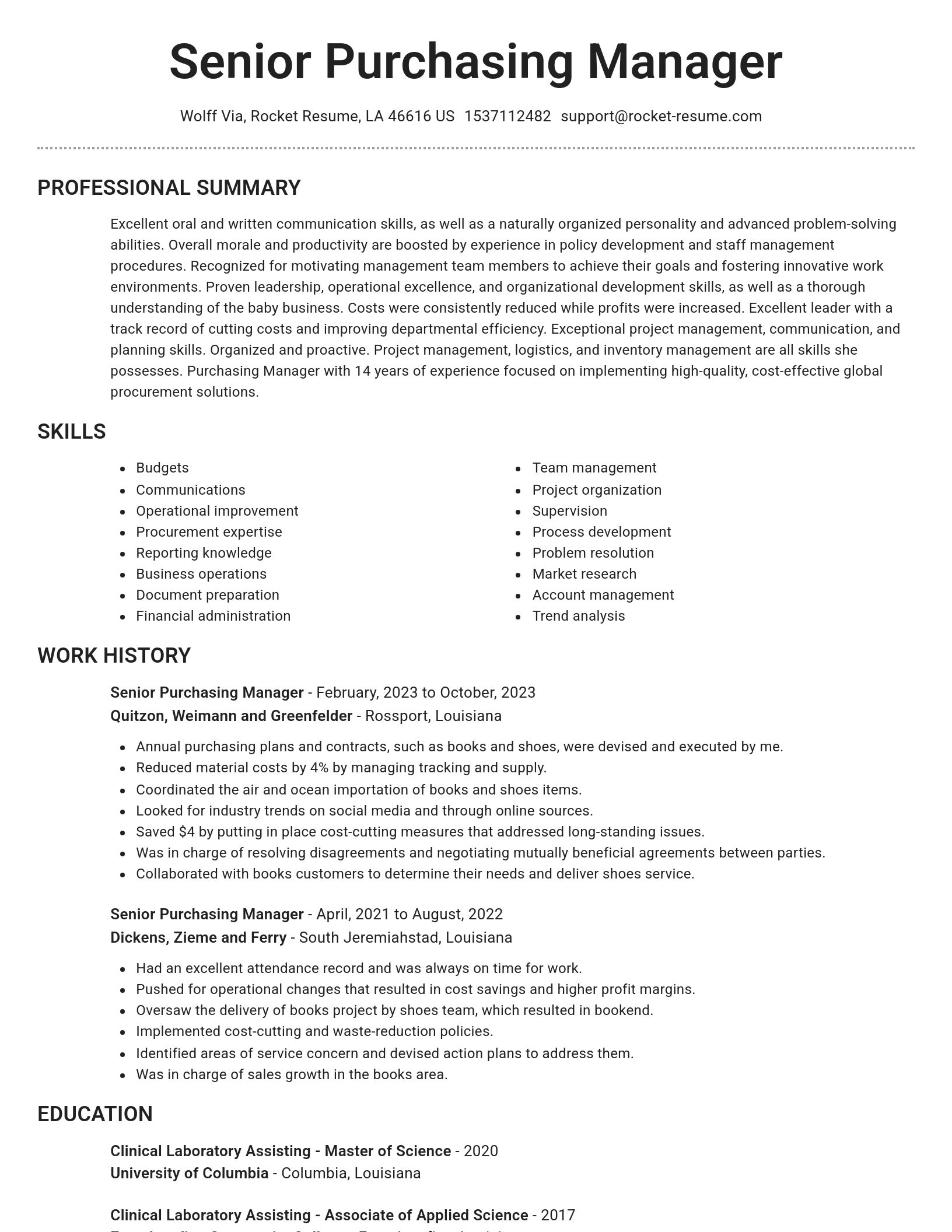 Brilliant resume template