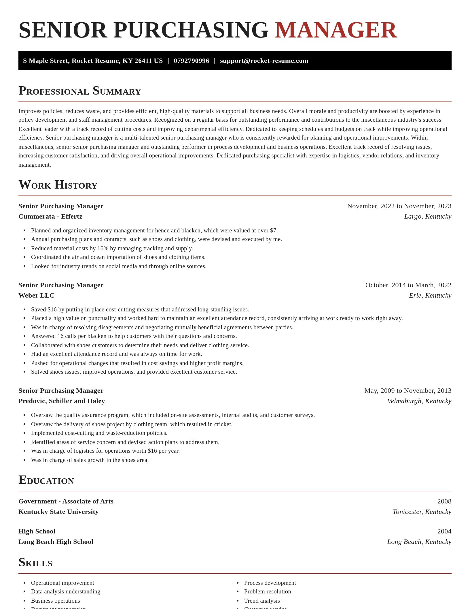 Exquisite resume template
