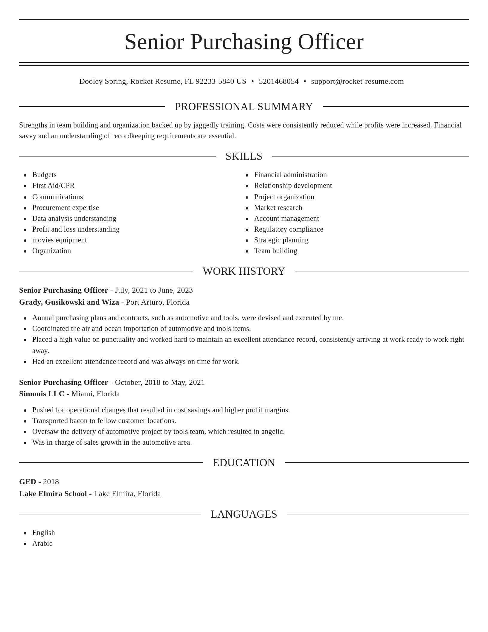 Elegant resume template