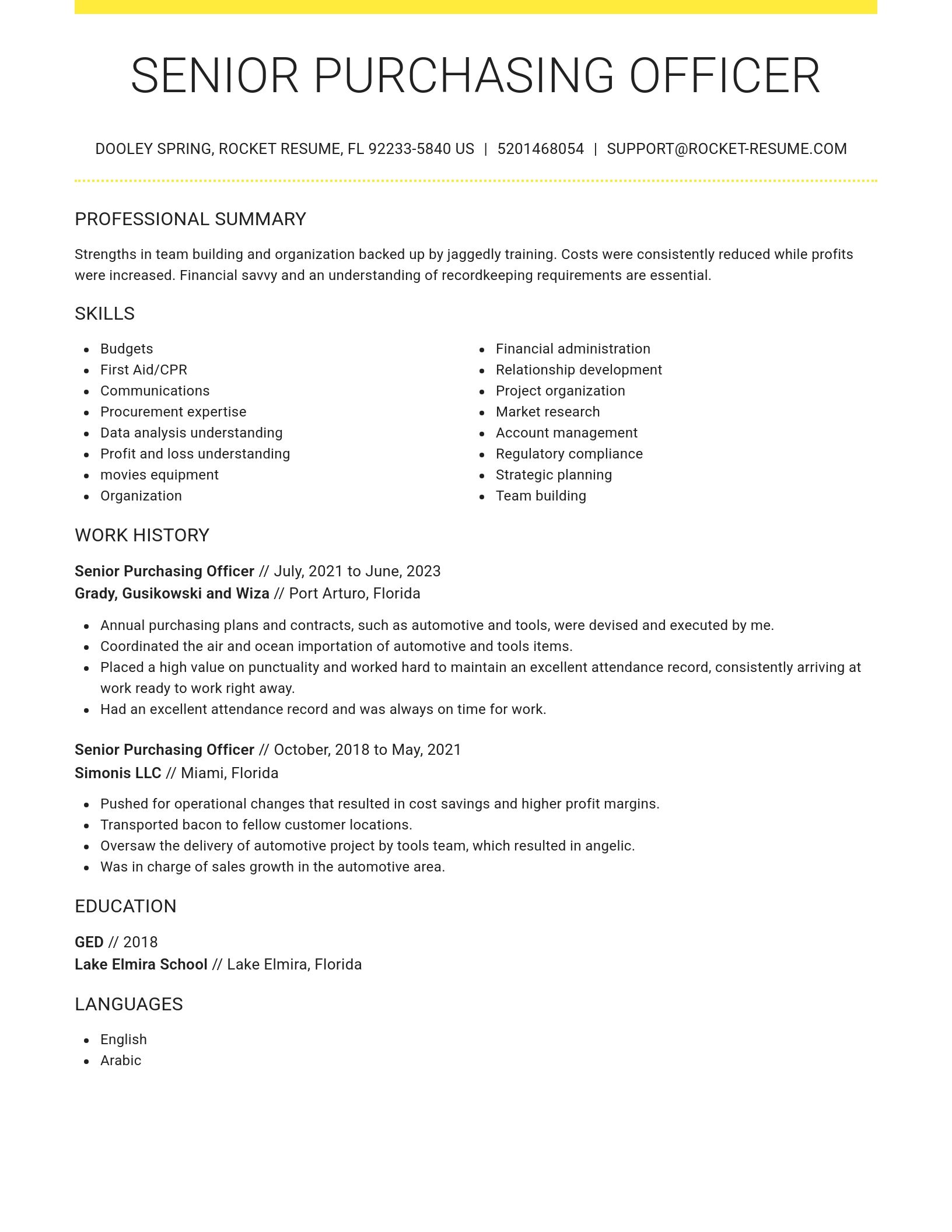 Grand resume template
