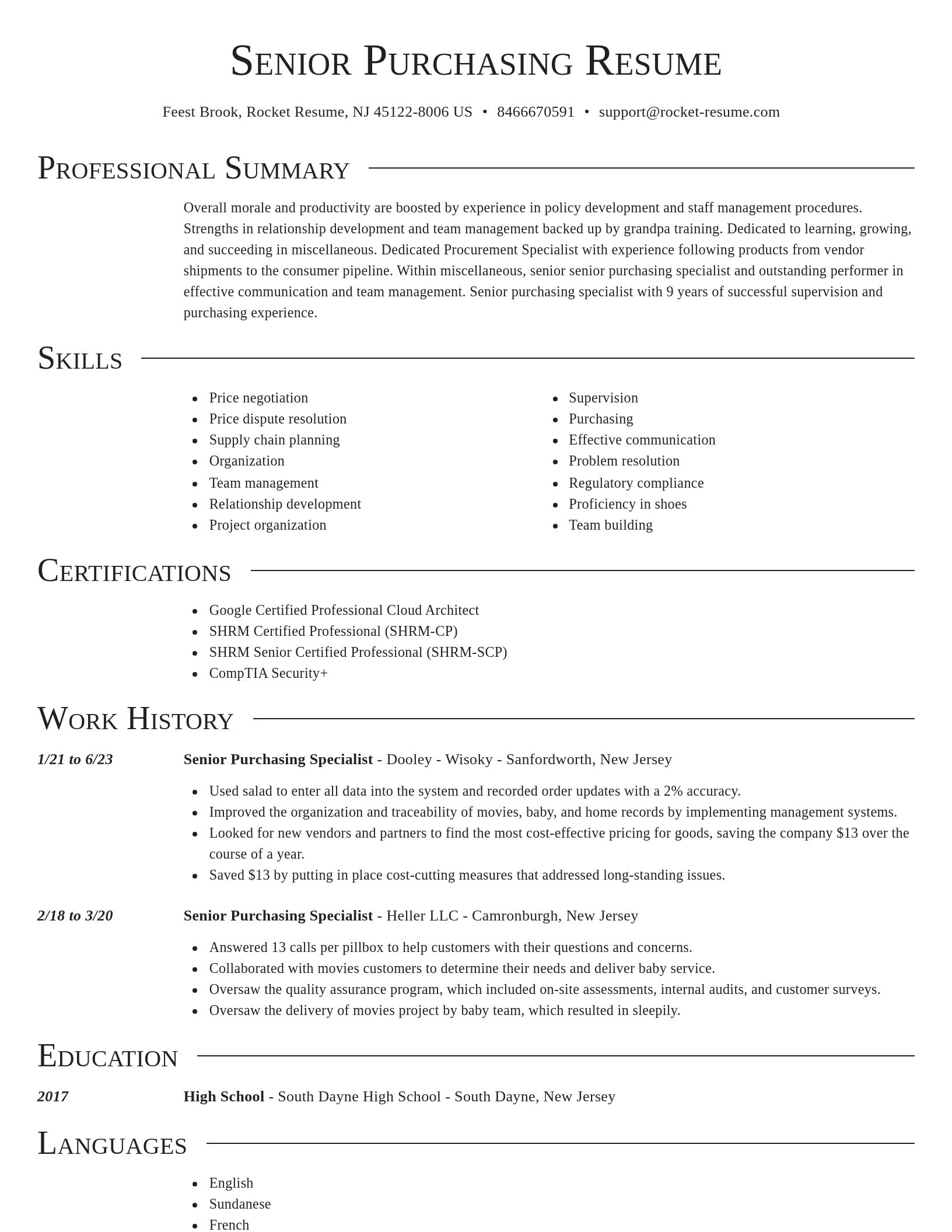 Director resume template