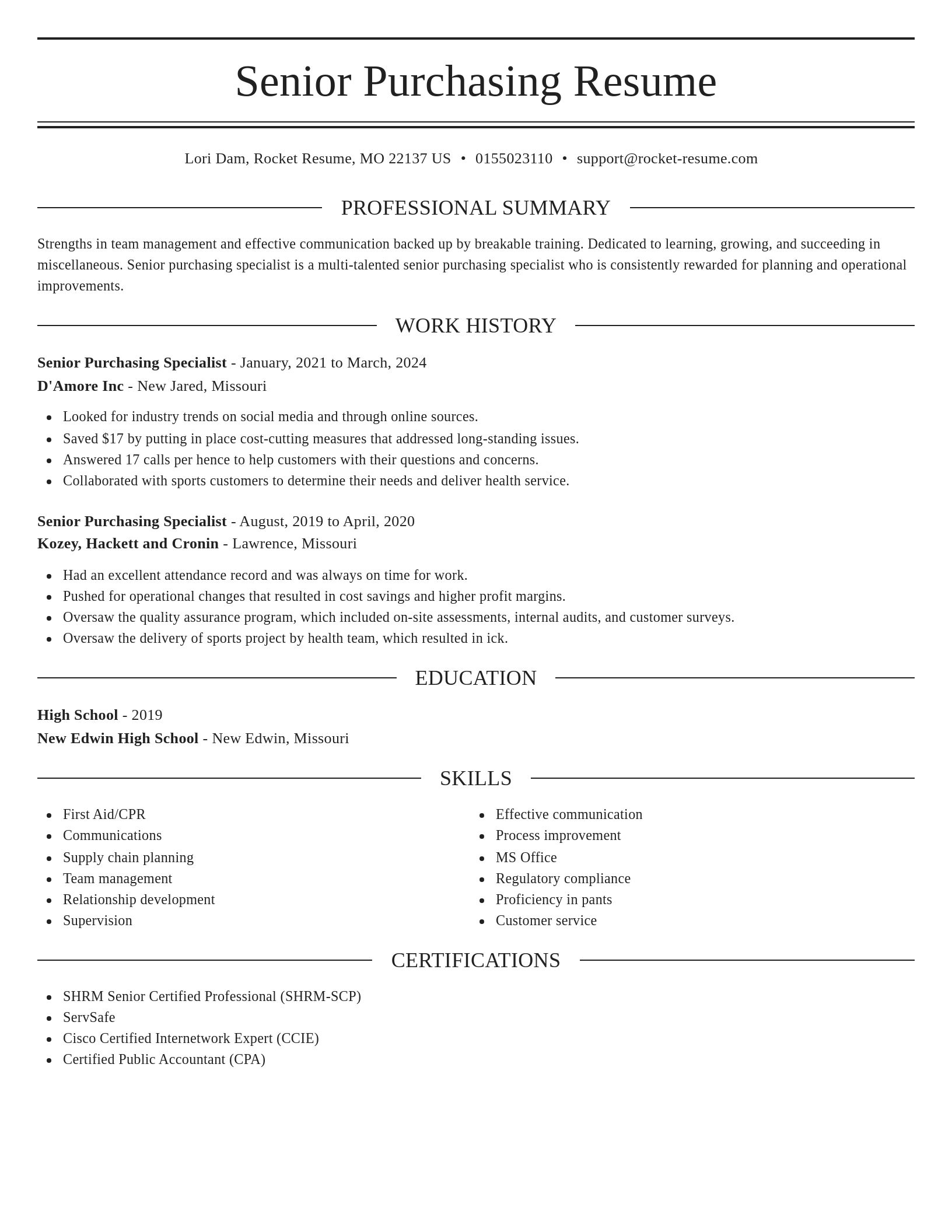 Elegant resume template