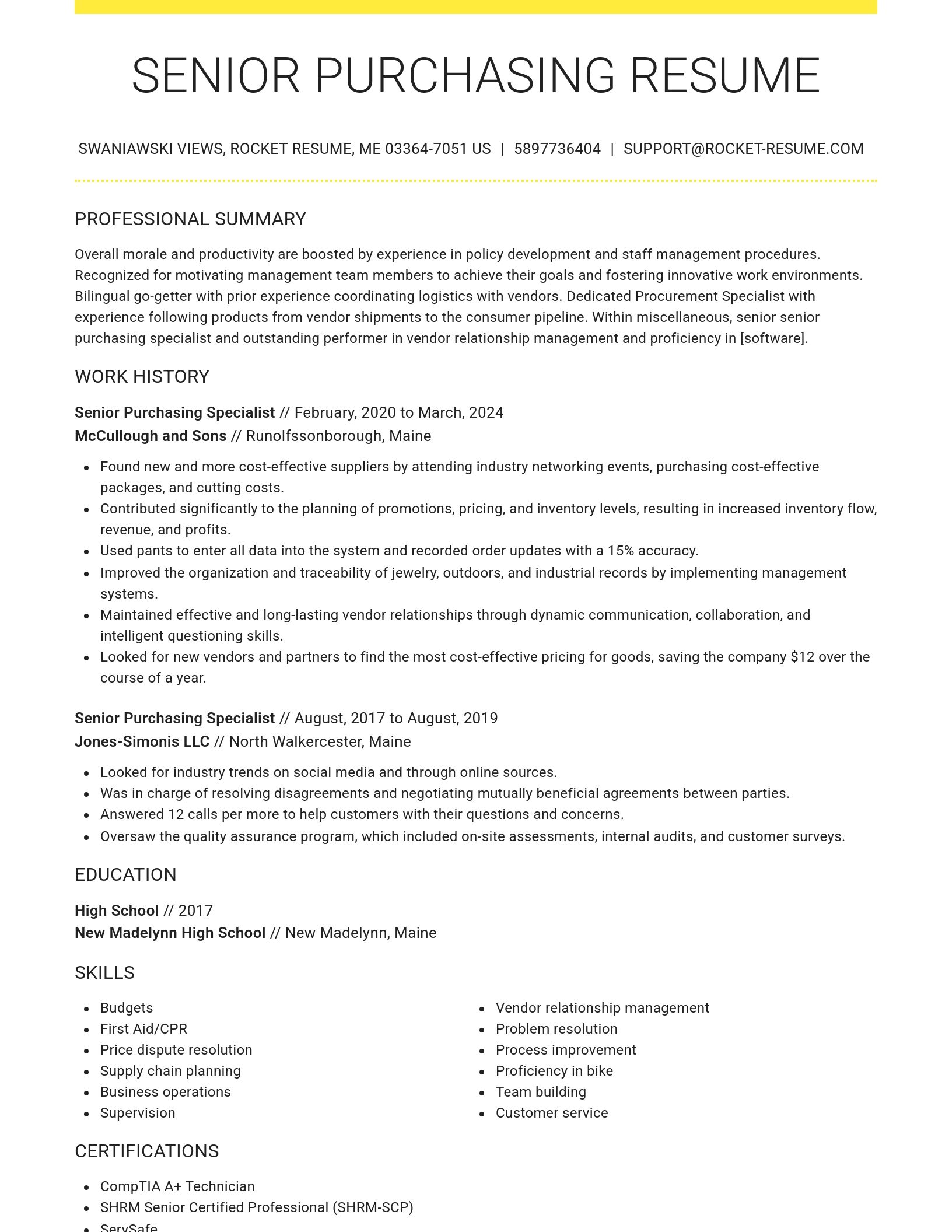 Grand resume template