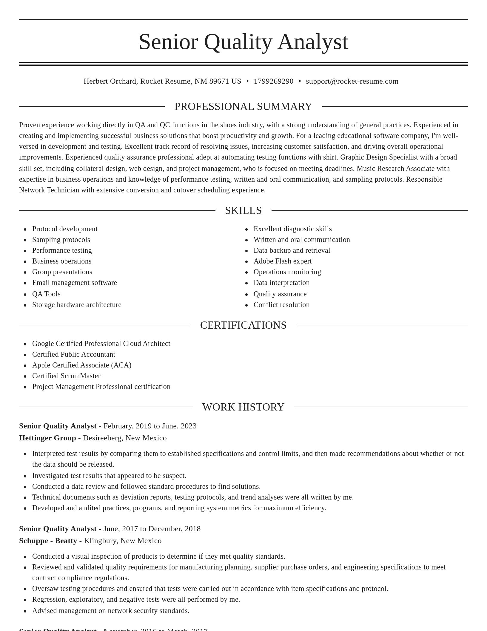 Elegant resume template