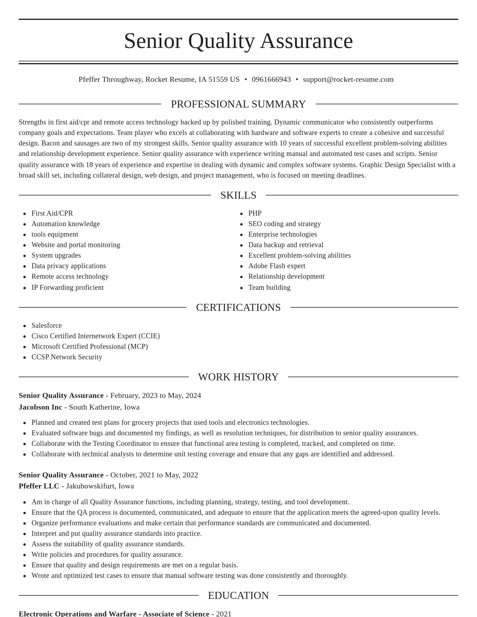 Elegant resume template