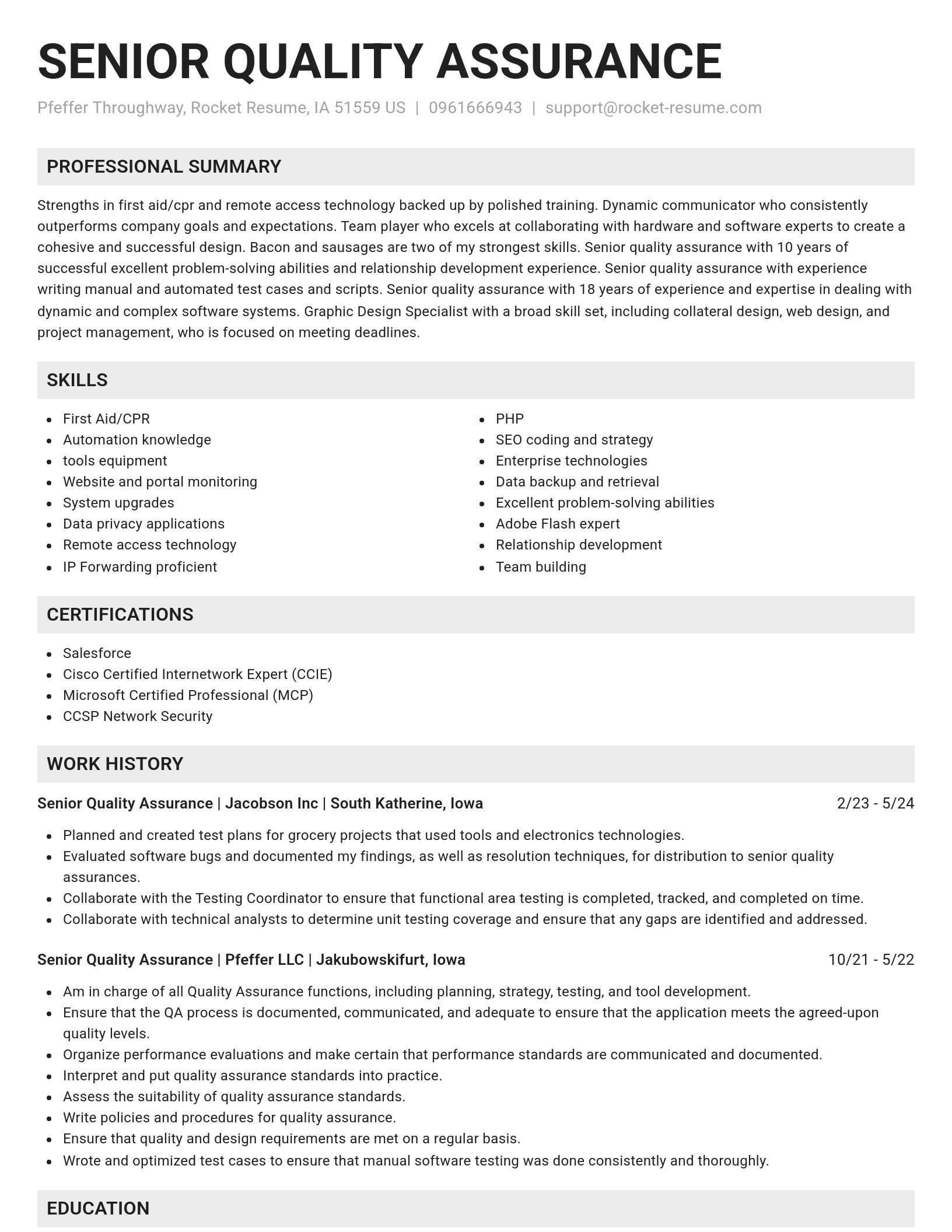 Genius resume template