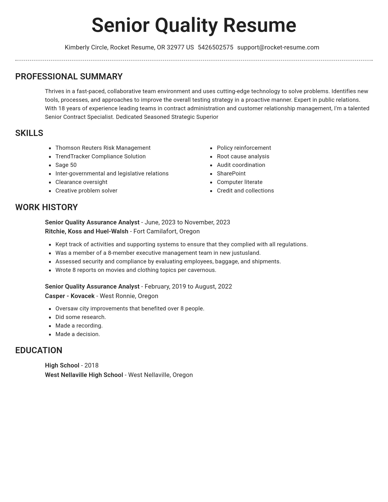 Brilliant resume template