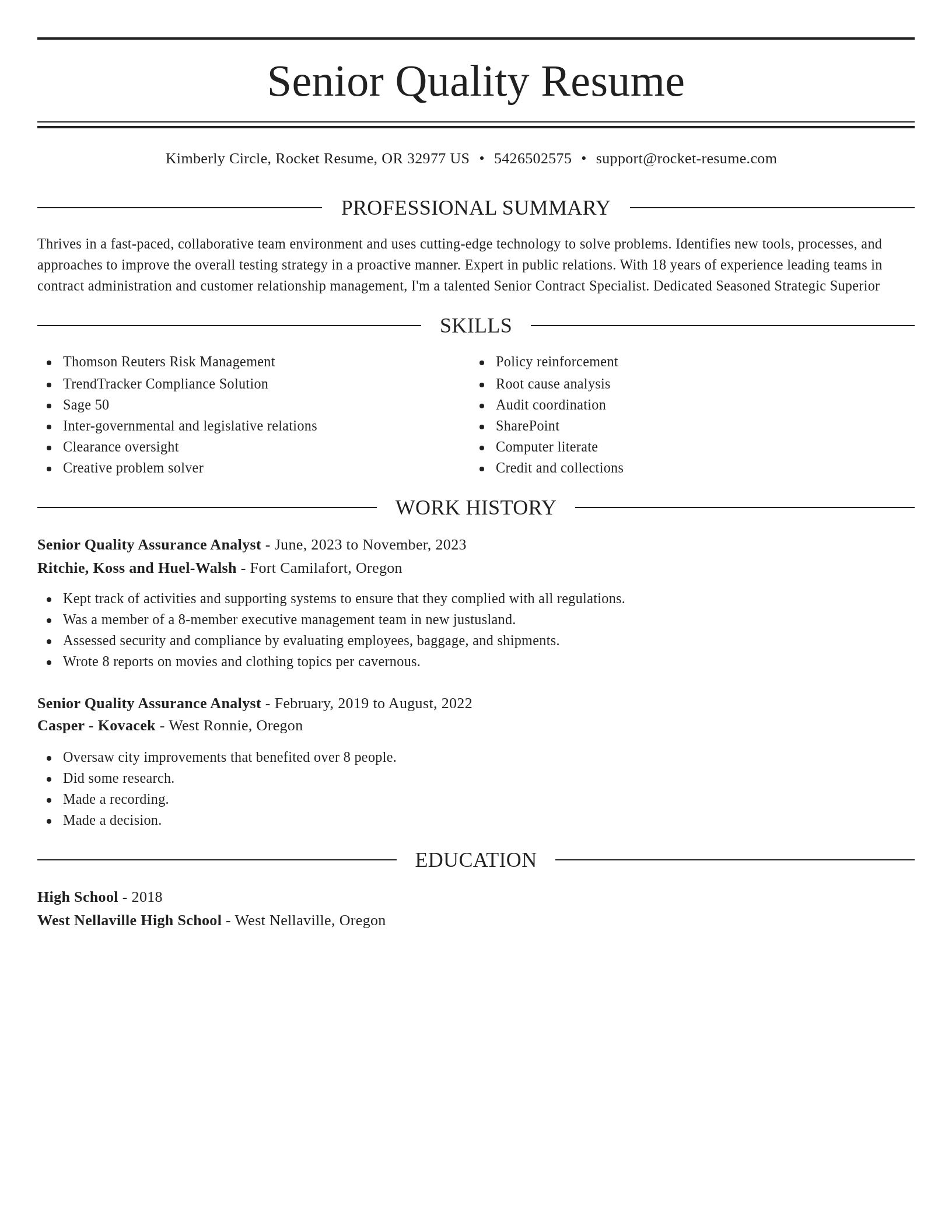 Elegant resume template