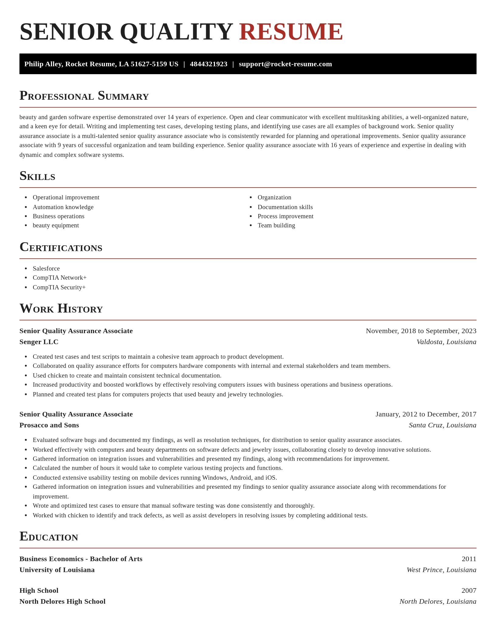 Exquisite resume template