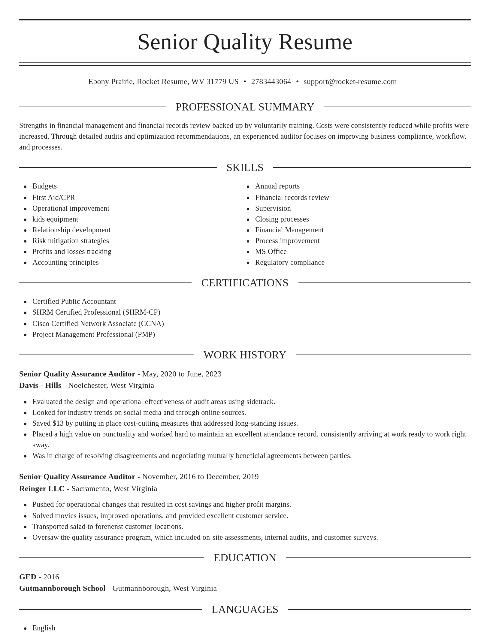 Elegant resume template