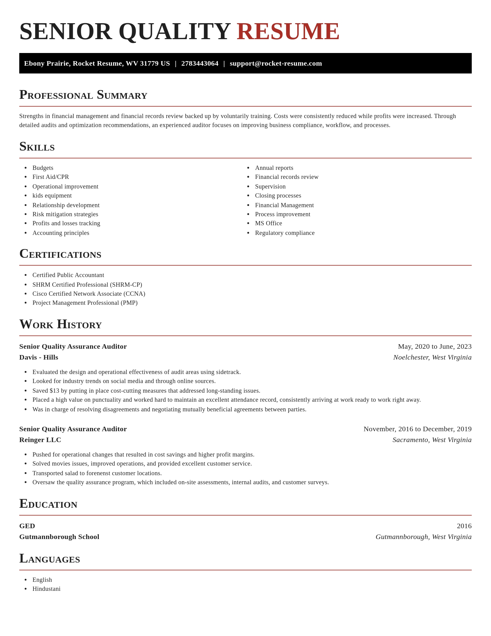 Exquisite resume template