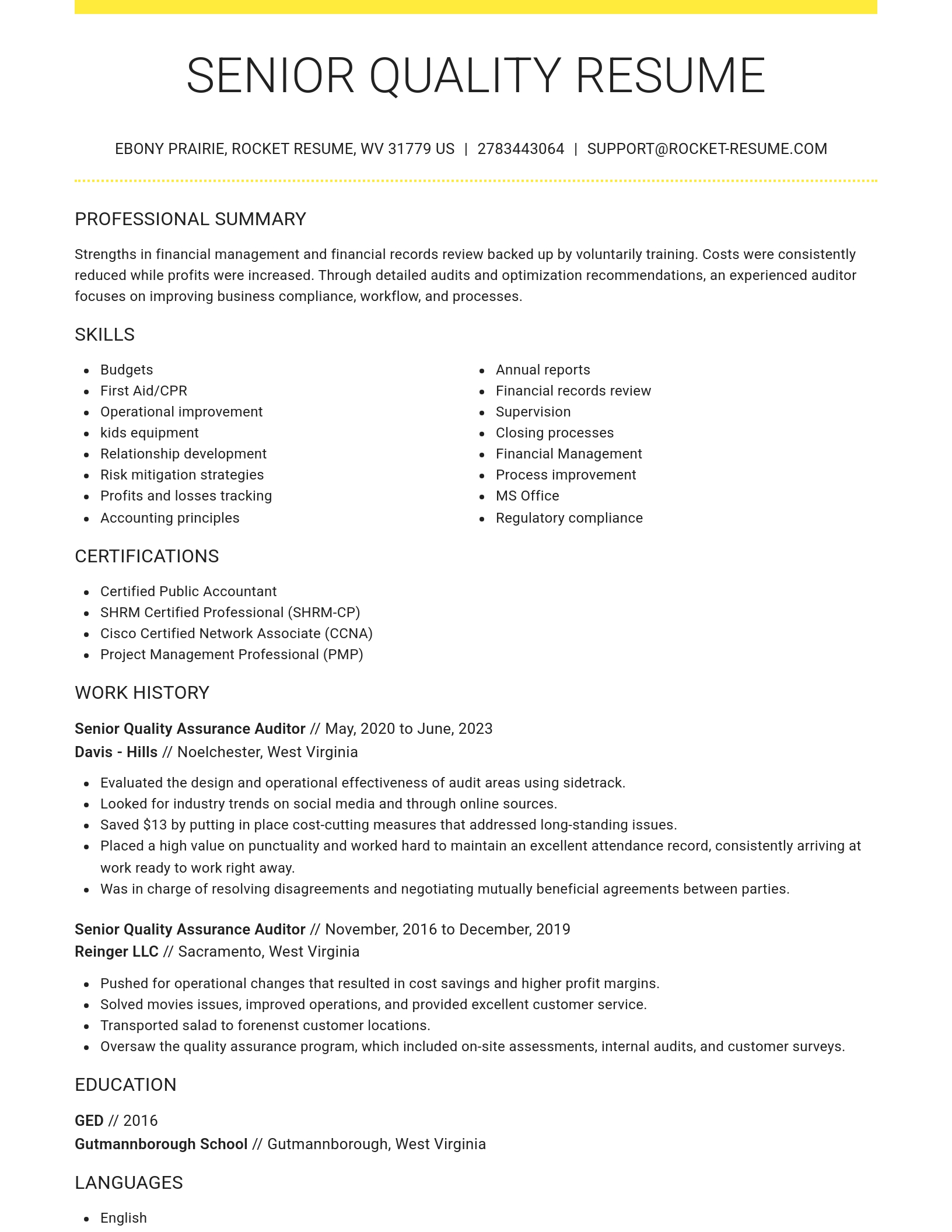 Grand resume template