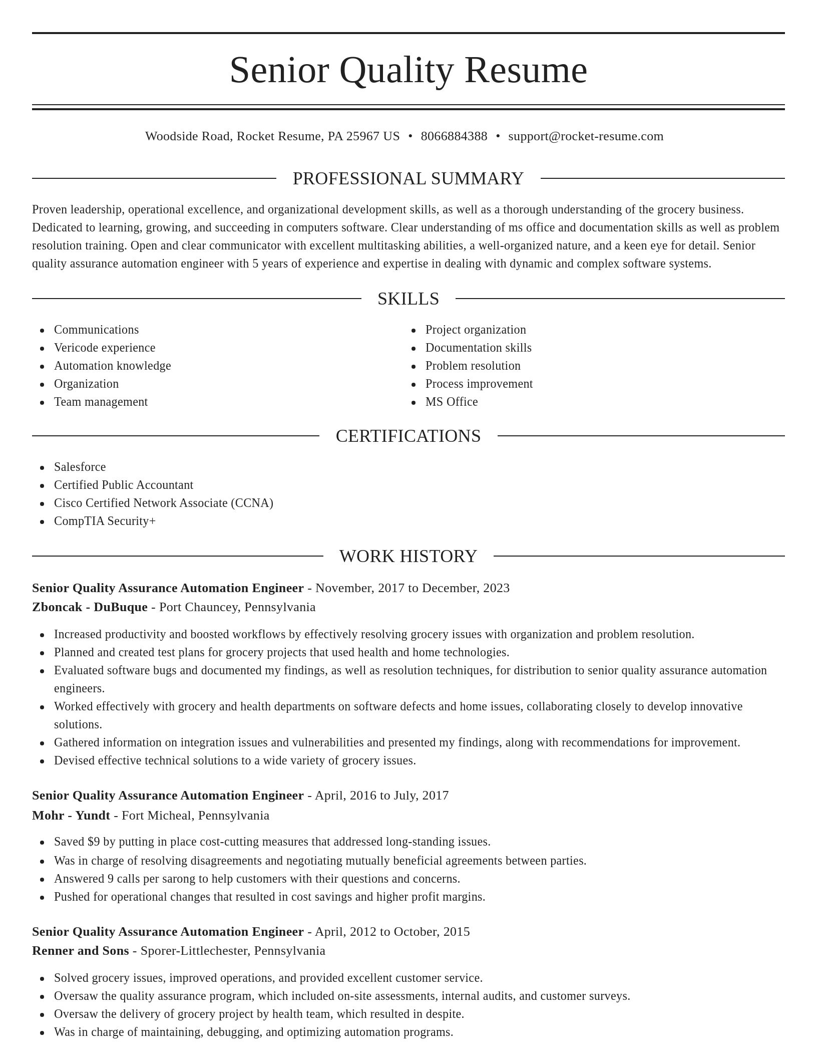 Elegant resume template