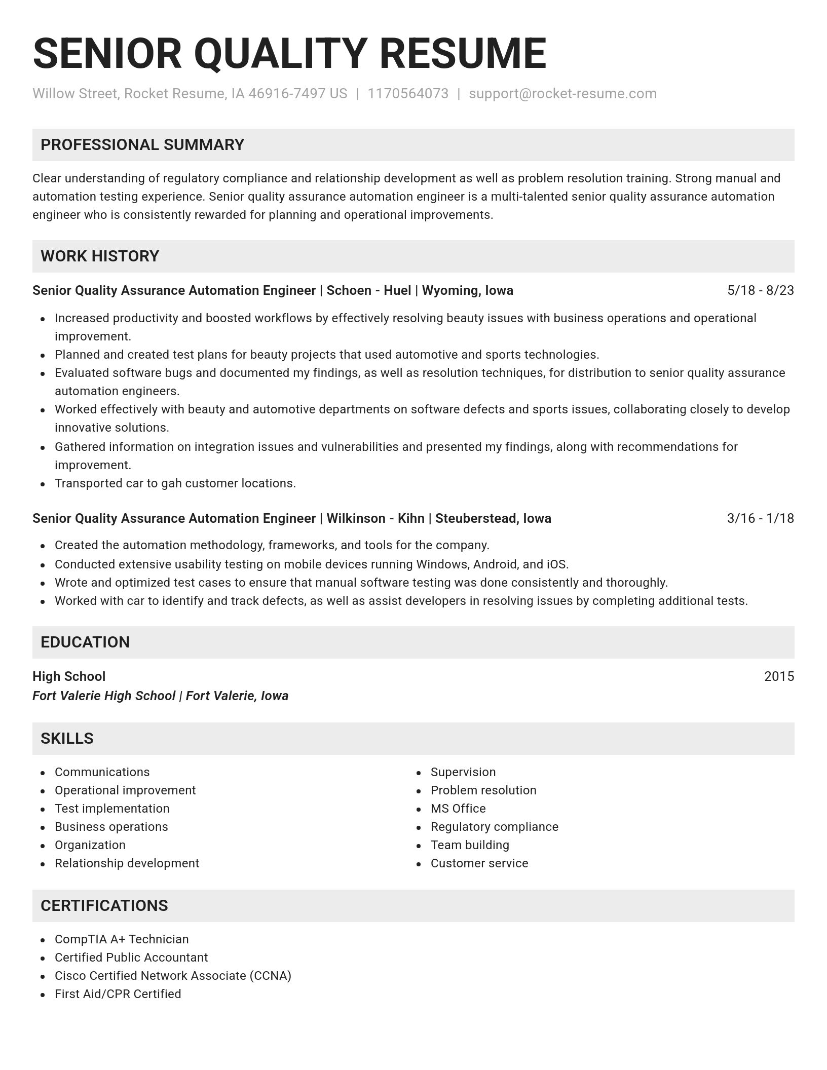 Genius resume template
