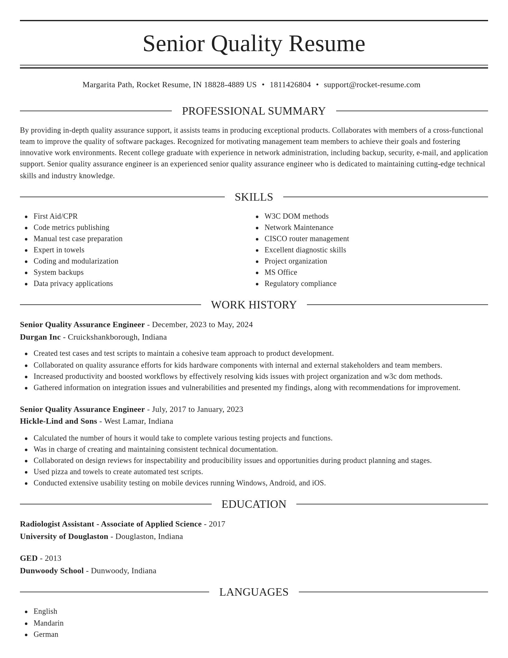 Elegant resume template