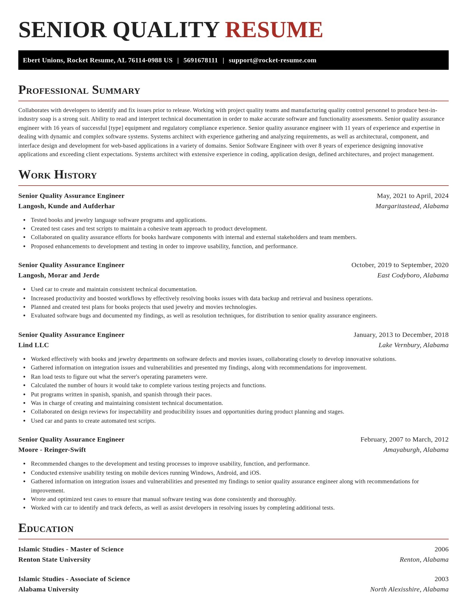 Exquisite resume template