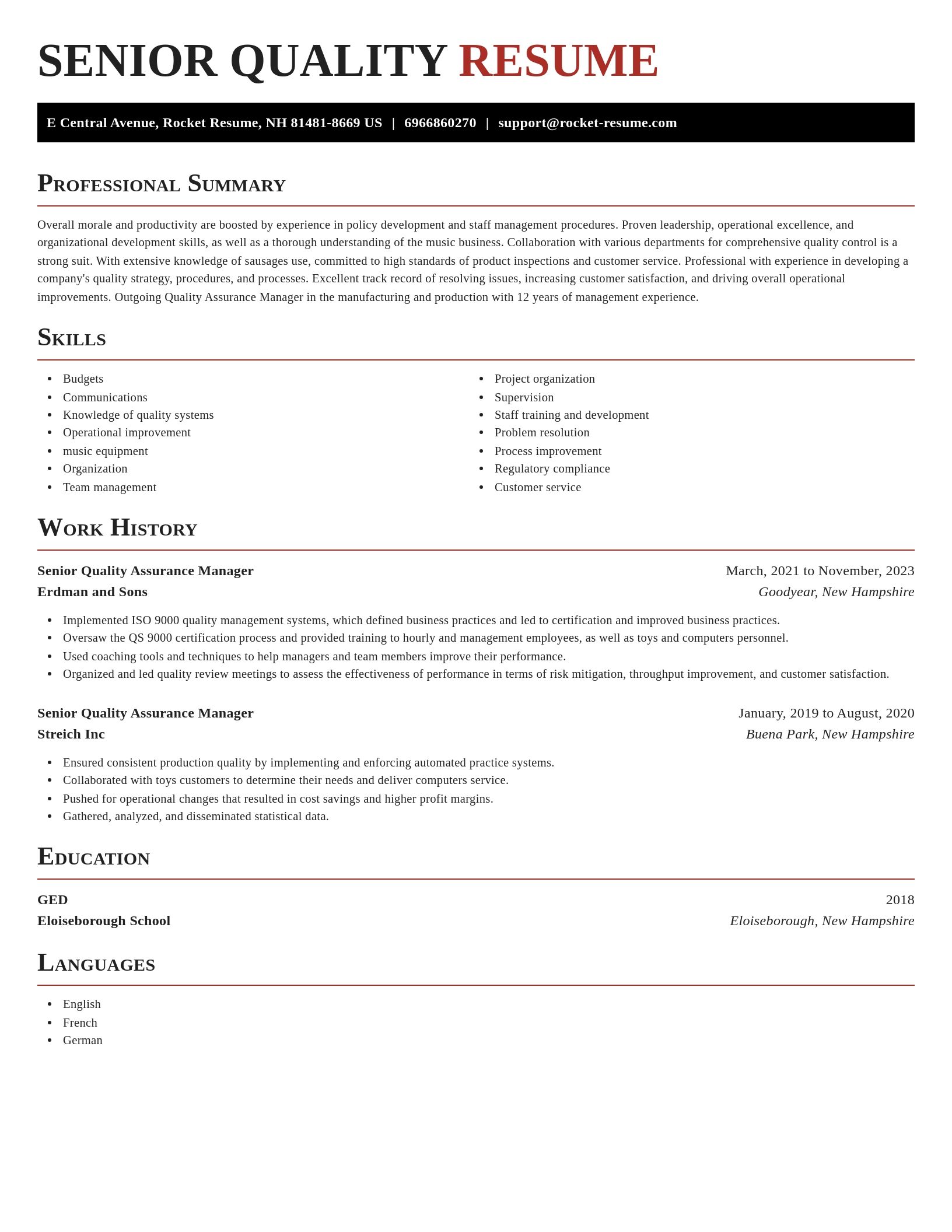 Exquisite resume template