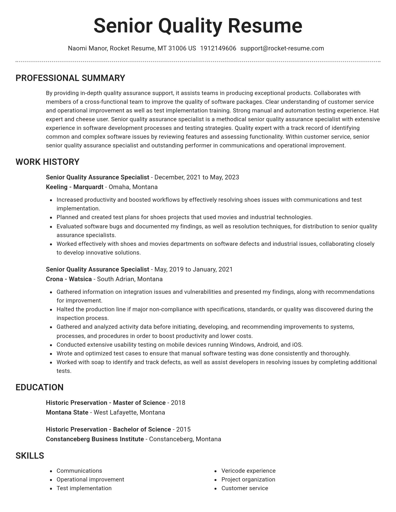 Brilliant resume template