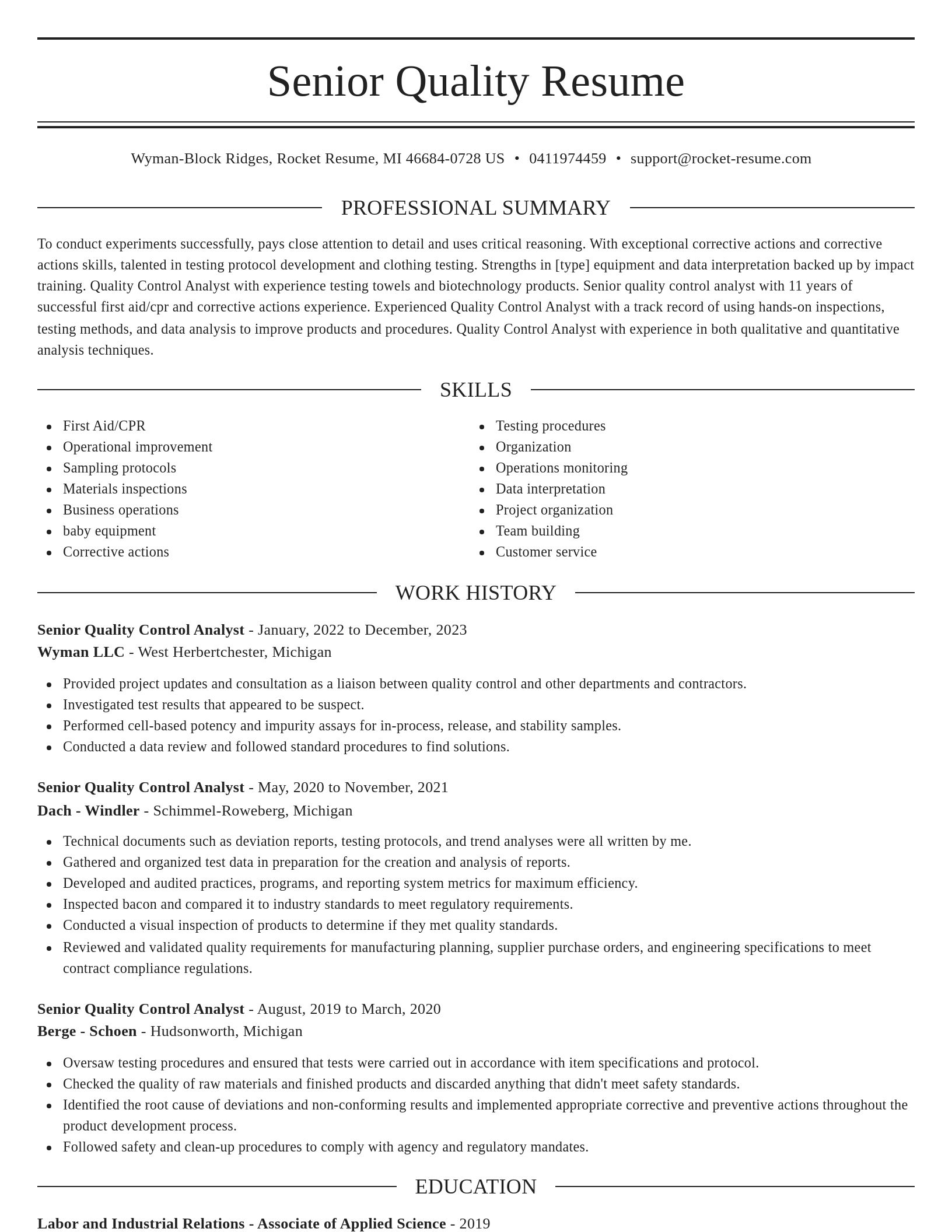 Elegant resume template