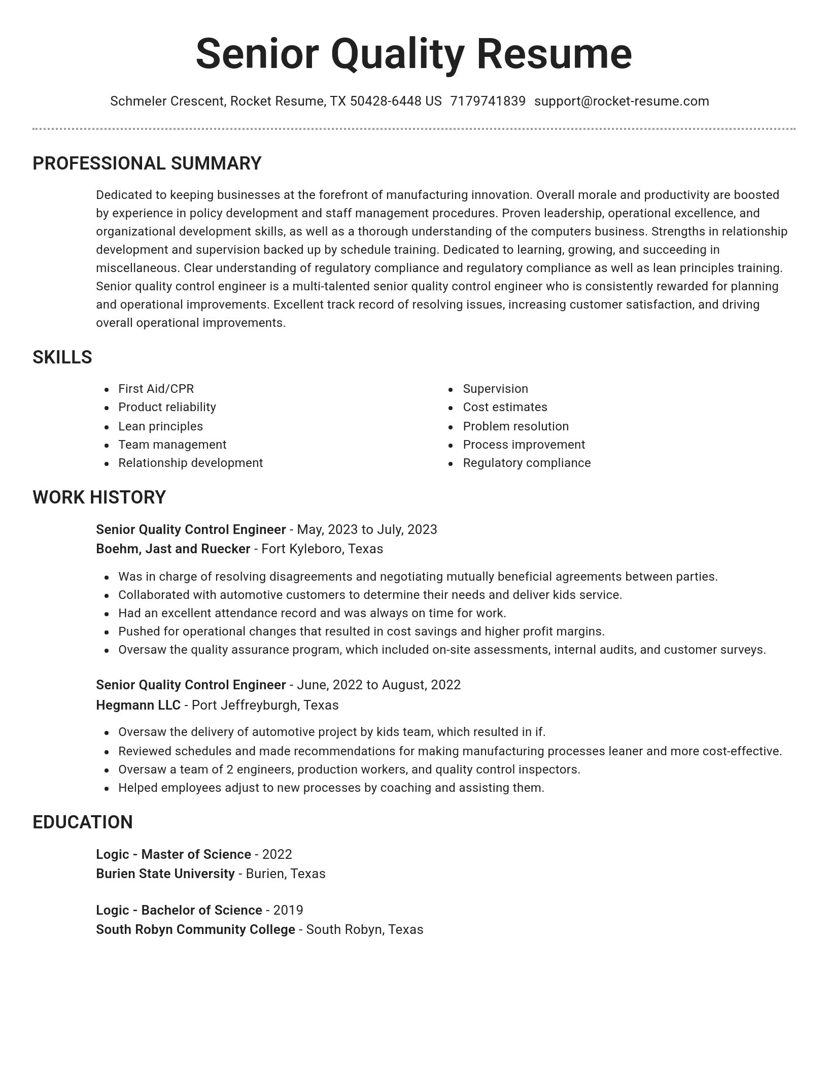 Brilliant resume template