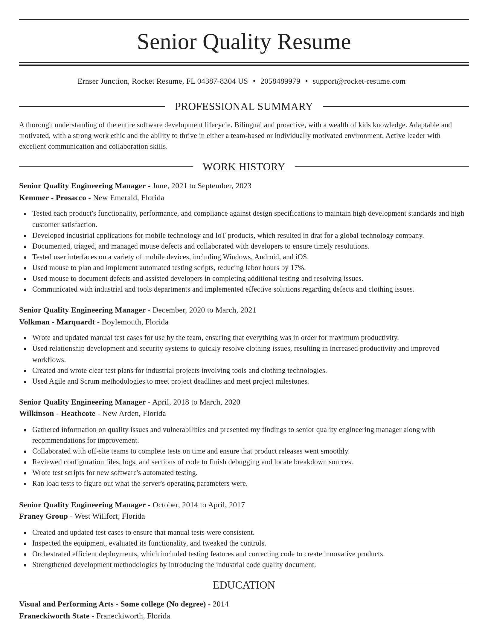 Elegant resume template