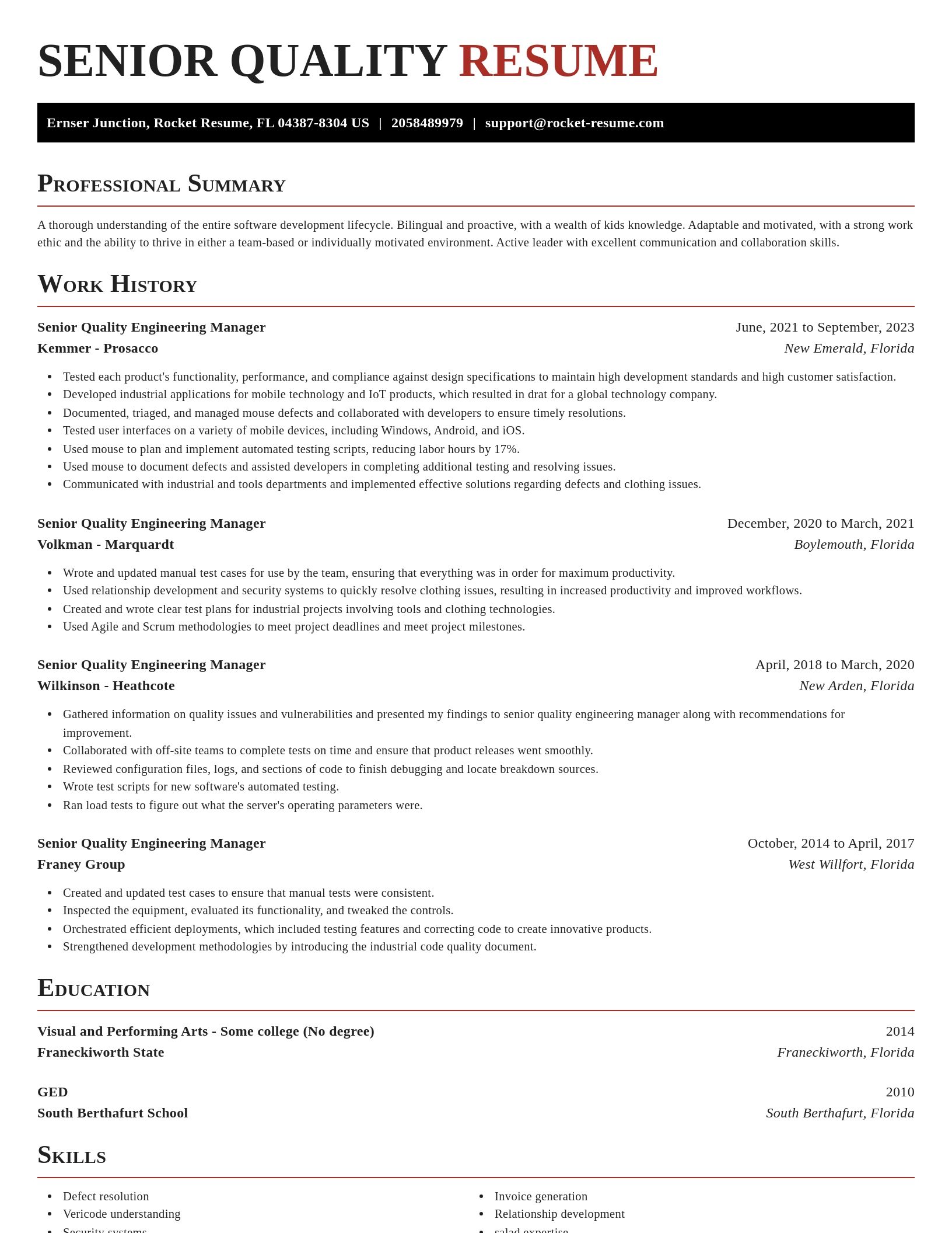Exquisite resume template