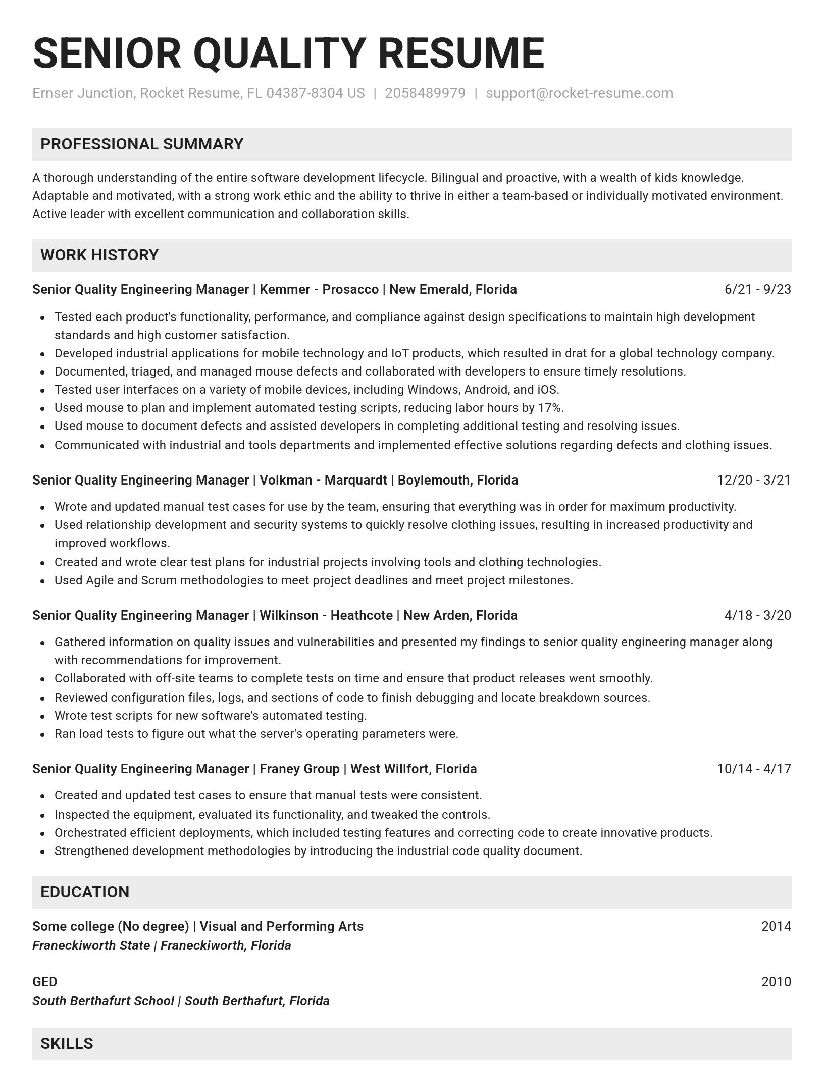 Genius resume template