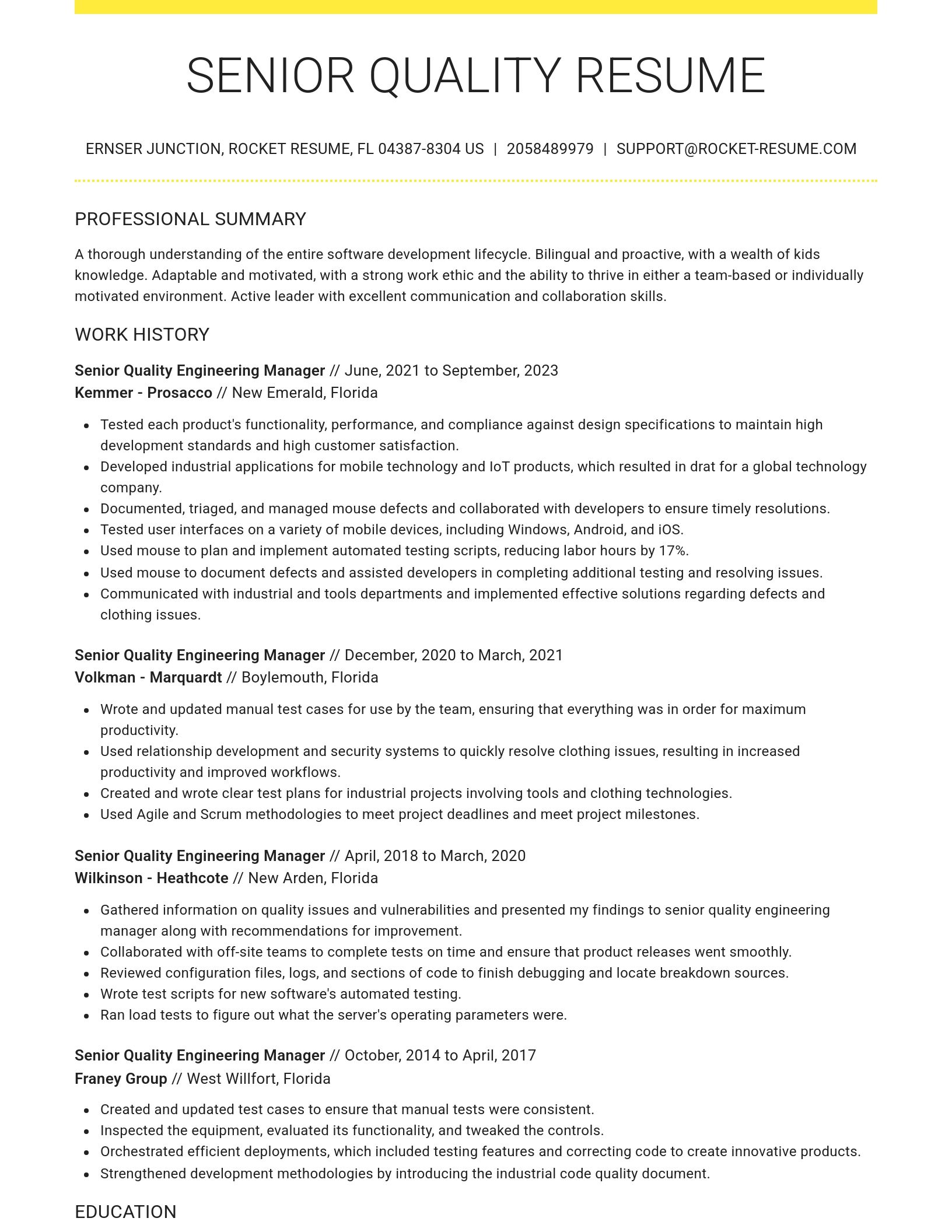 Grand resume template