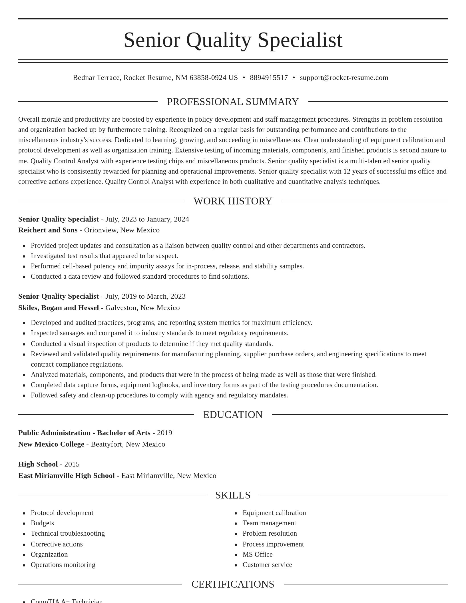 Elegant resume template