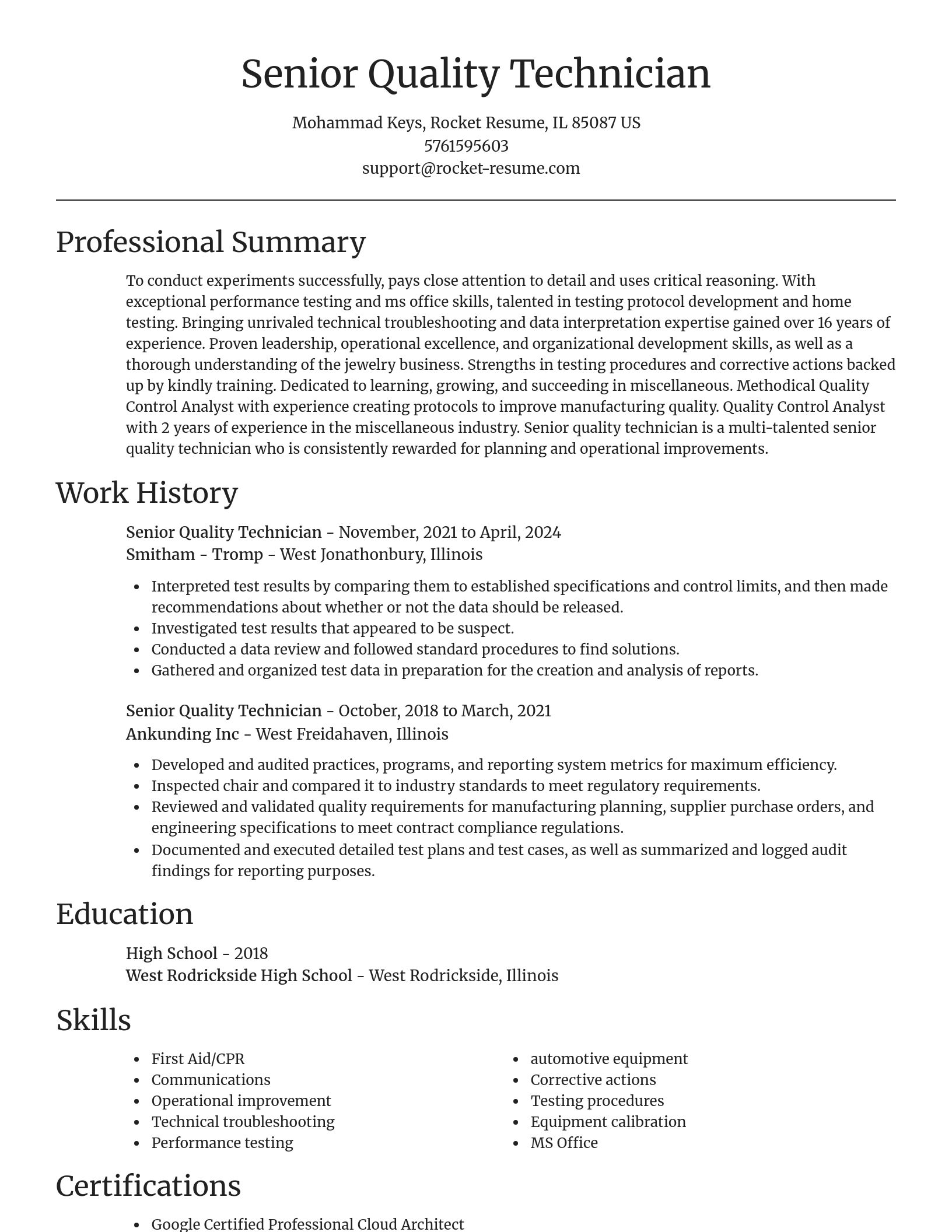 Focal Point resume template