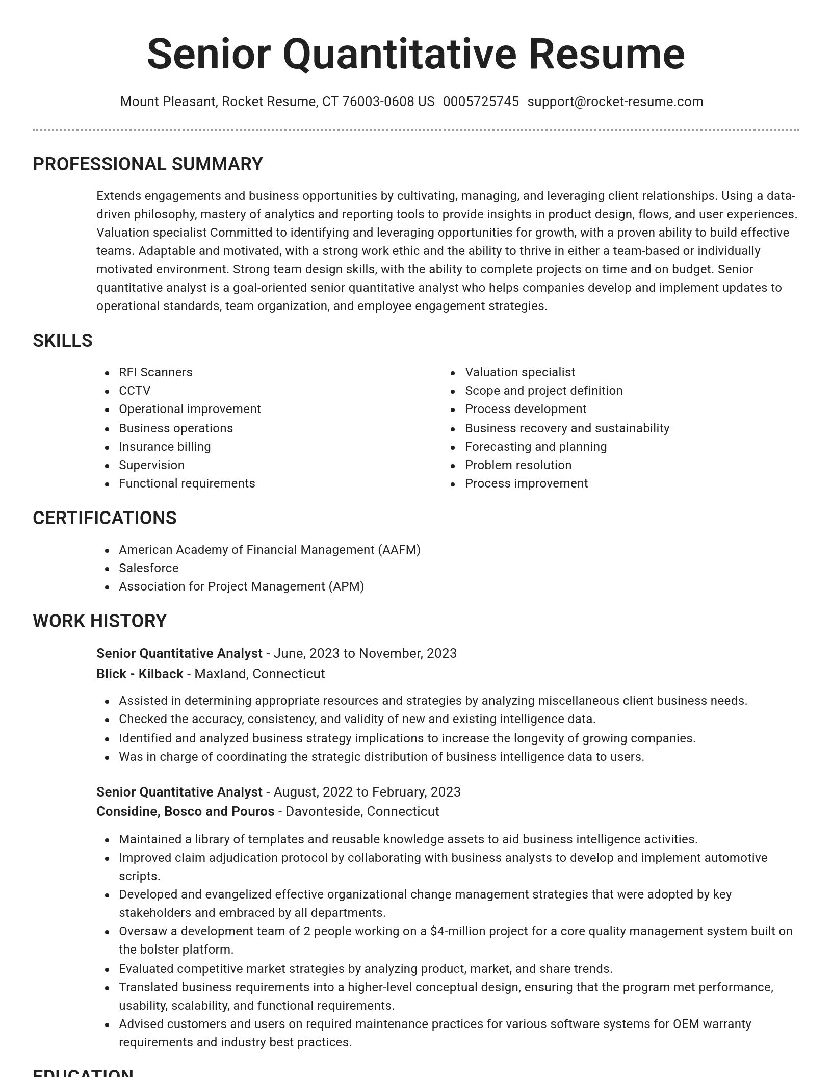 Brilliant resume template