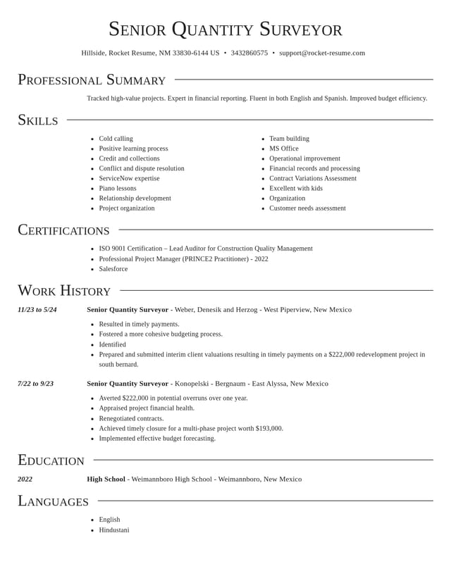 Director resume template